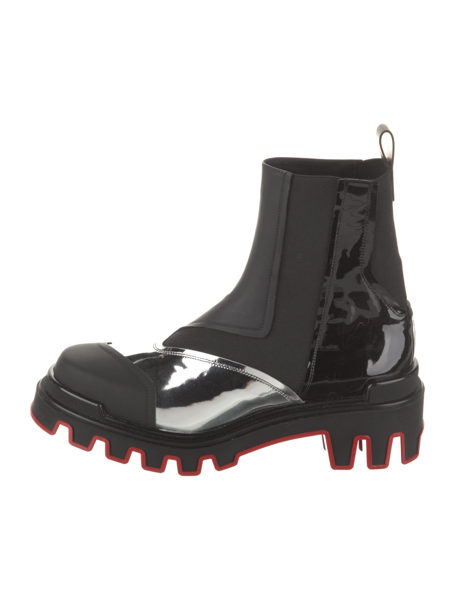 Christian Louboutin x MARVEL Patent Leather Chelsea Boots