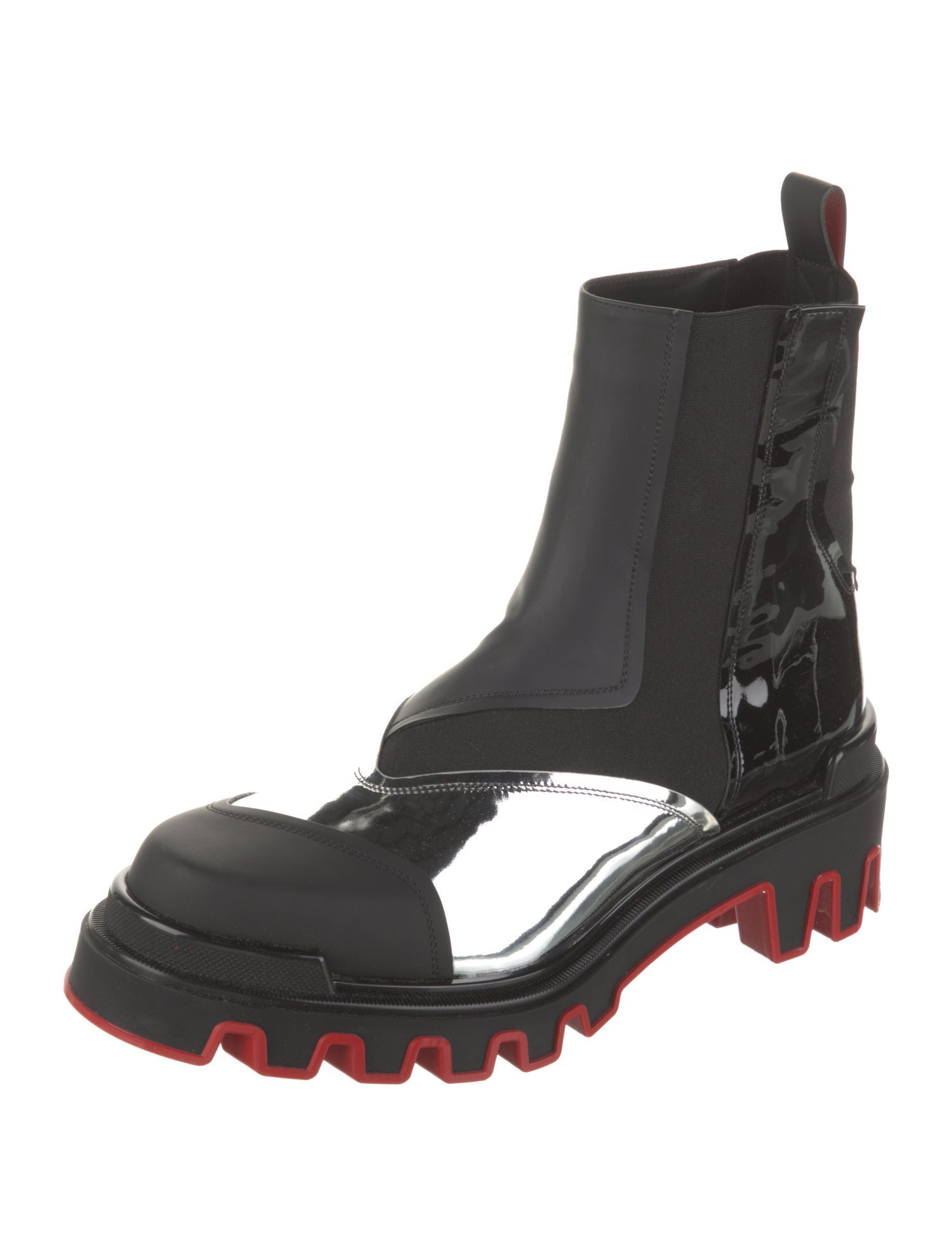 Christian Louboutin x MARVEL Patent Leather Chelsea Boots