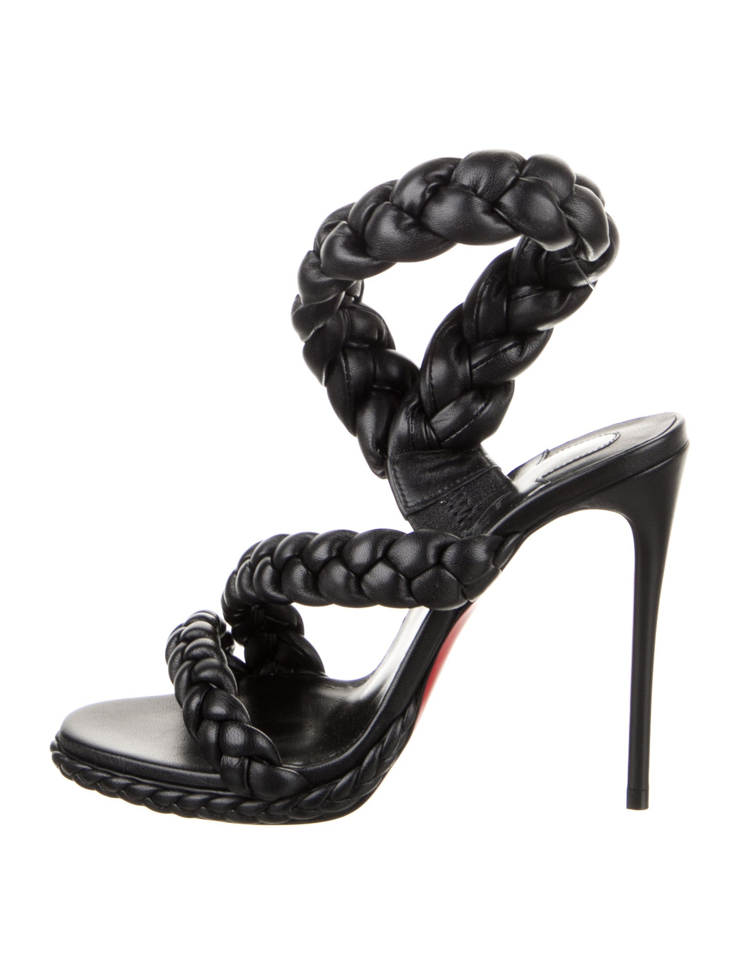 Christian Louboutin Leather Braided Accents Sandals
