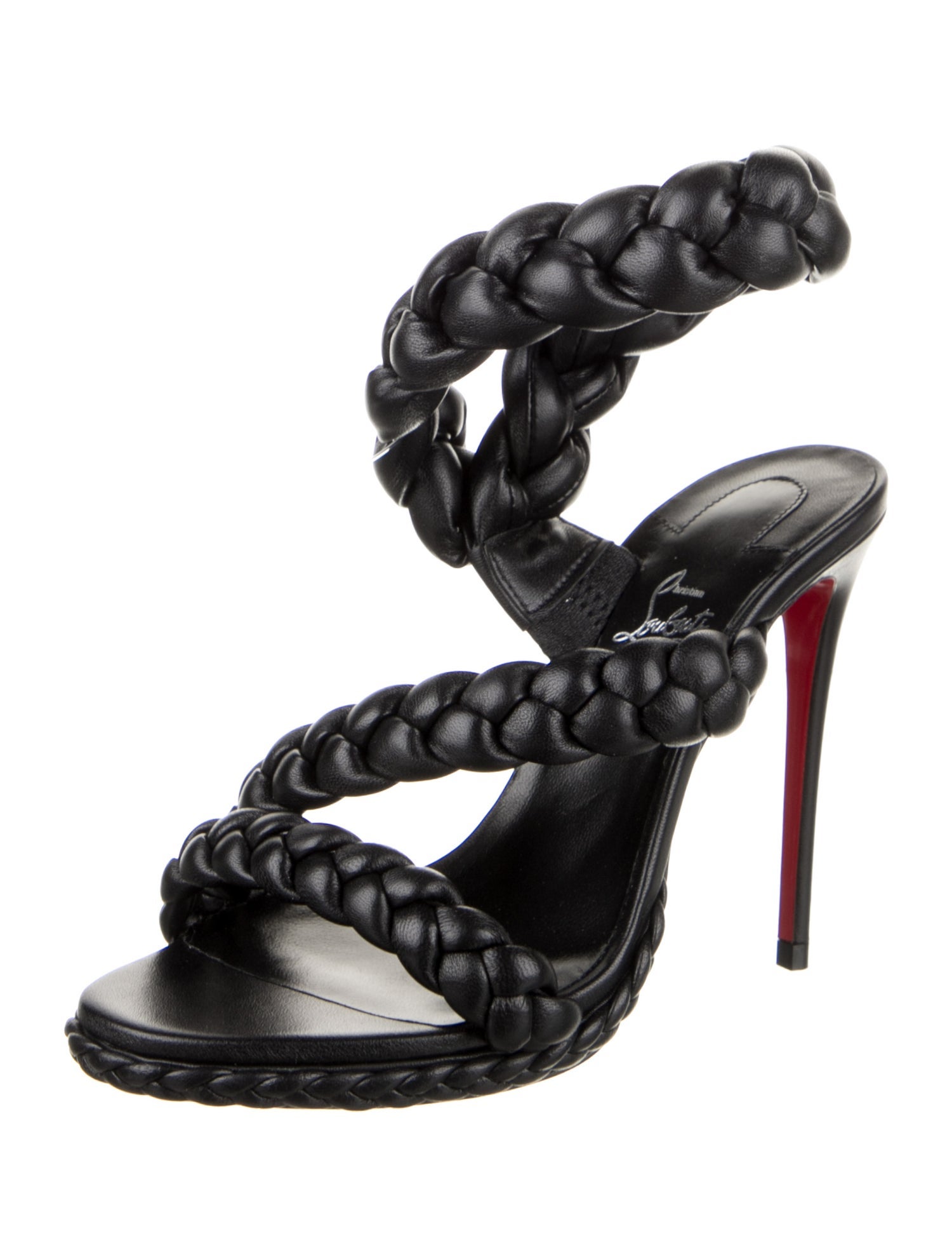 Christian Louboutin Leather Braided Accents Sandals