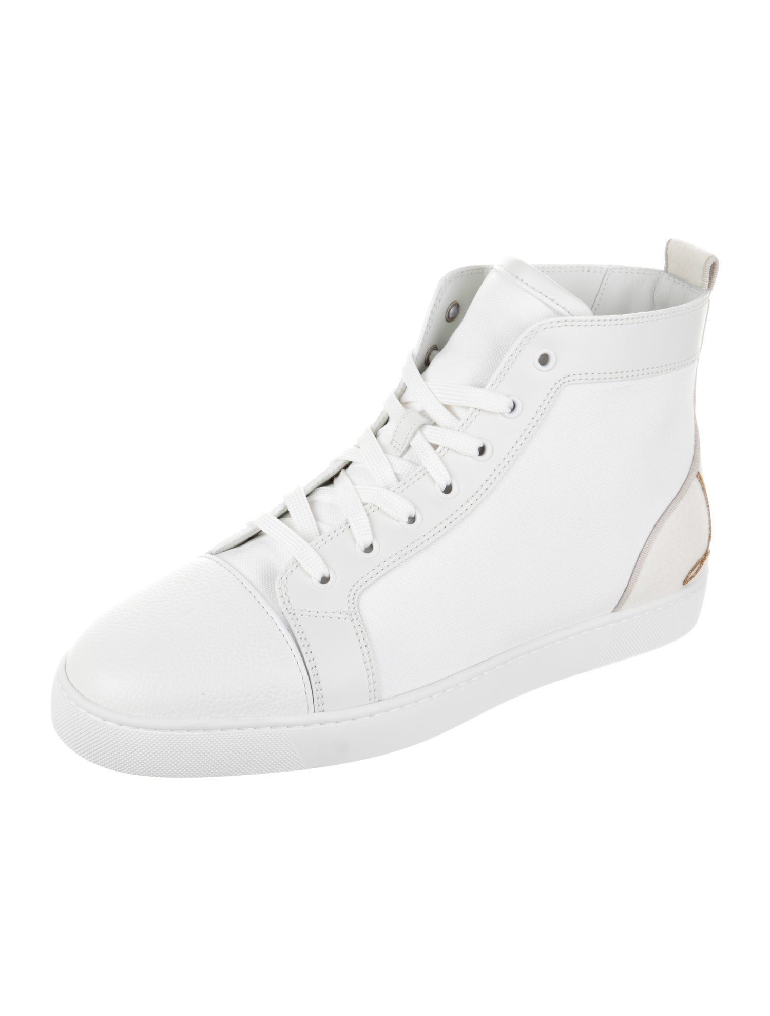 Christian Louboutin Canvas Embroidered Accent Sneakers