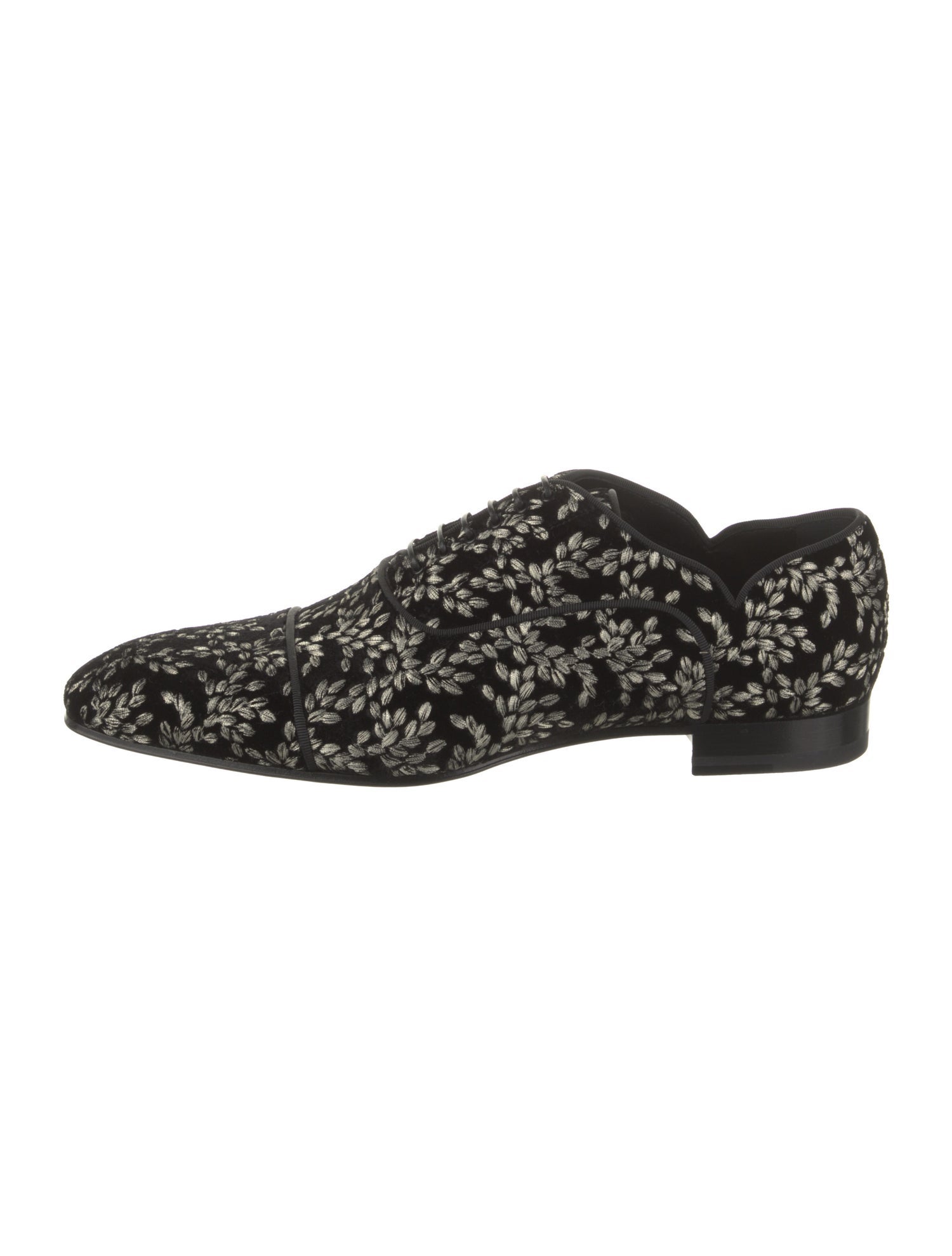 Christian Louboutin Velvet Printed Oxfords