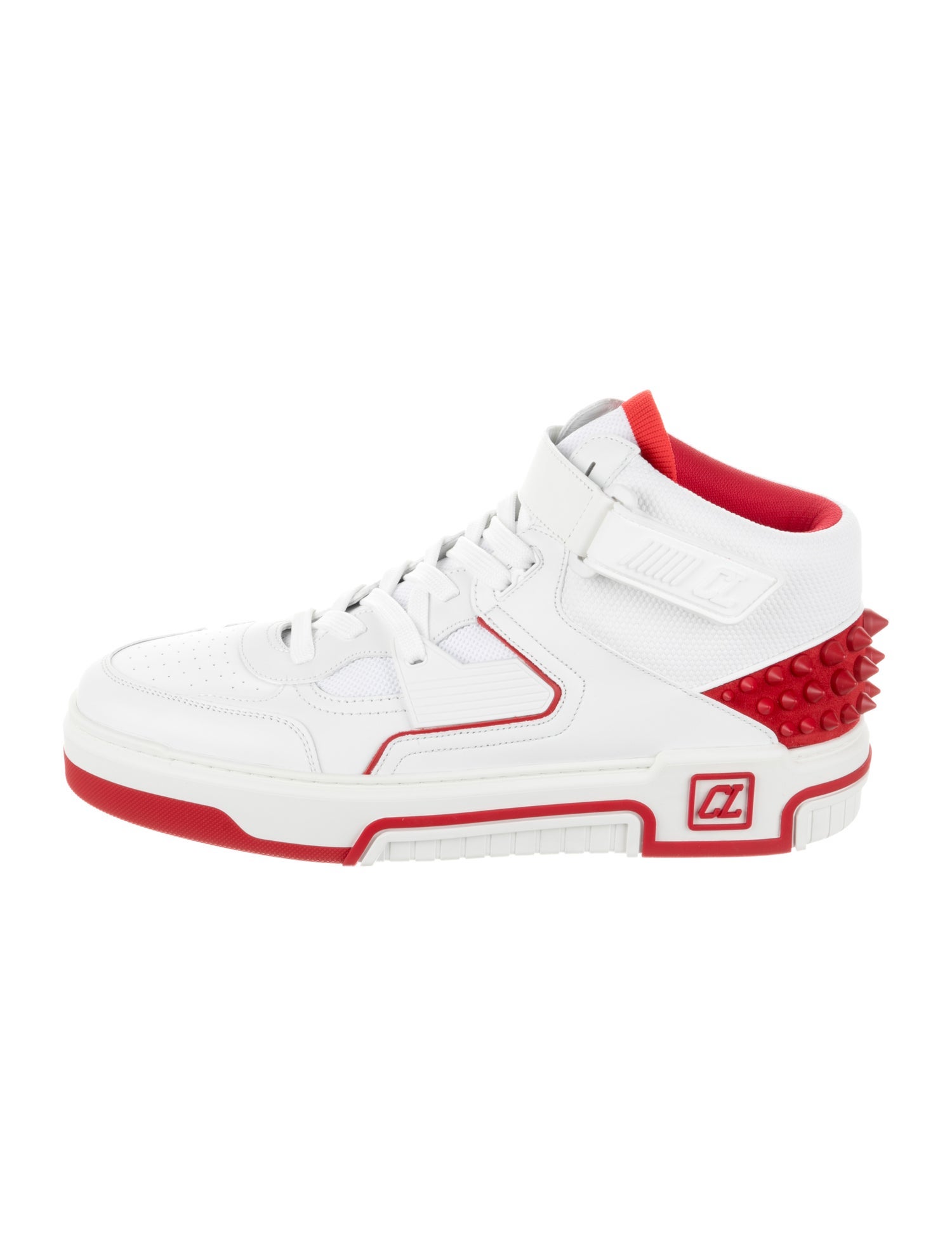 Christian Louboutin Leather Colorblock Pattern Sneakers