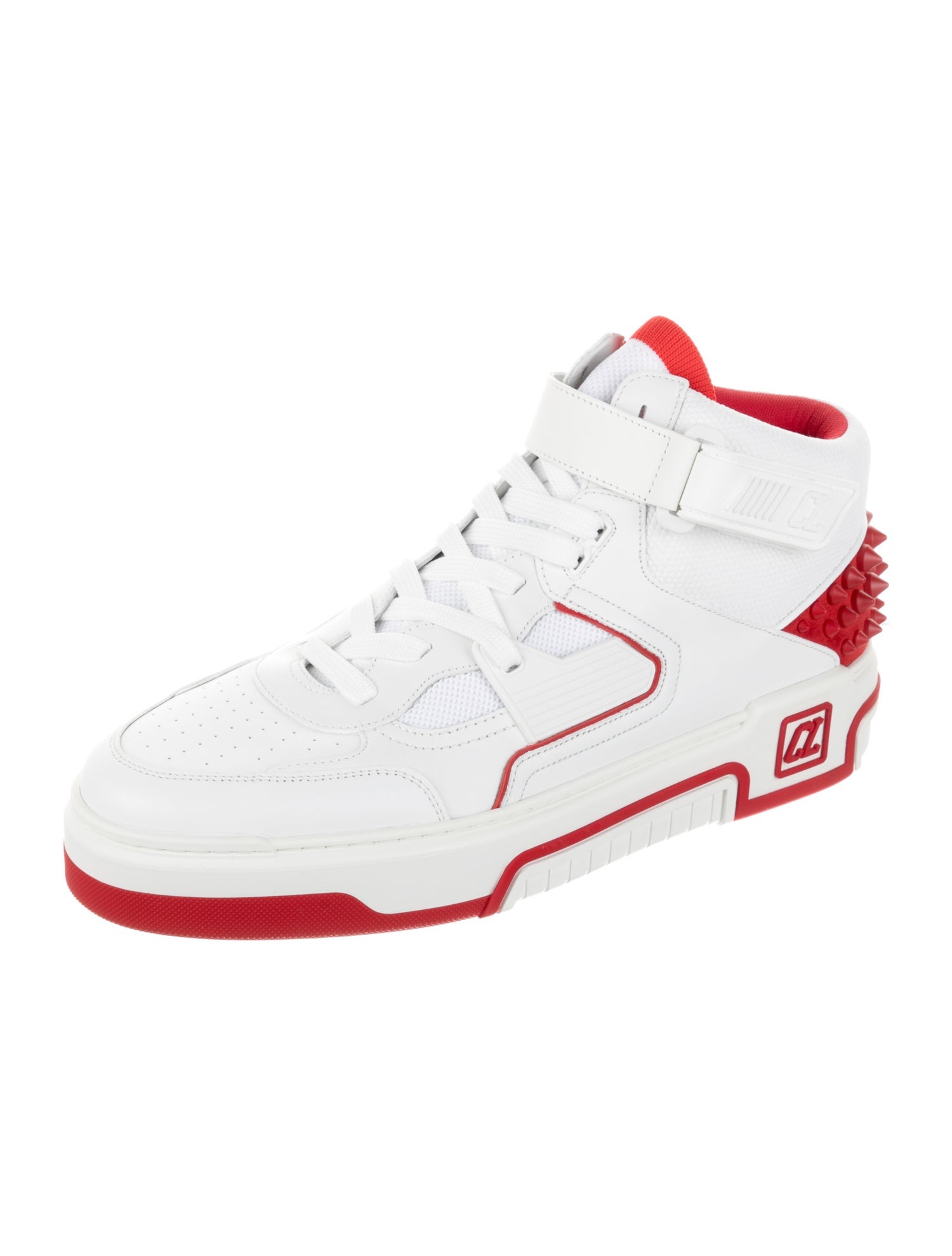 Christian Louboutin Leather Colorblock Pattern Sneakers