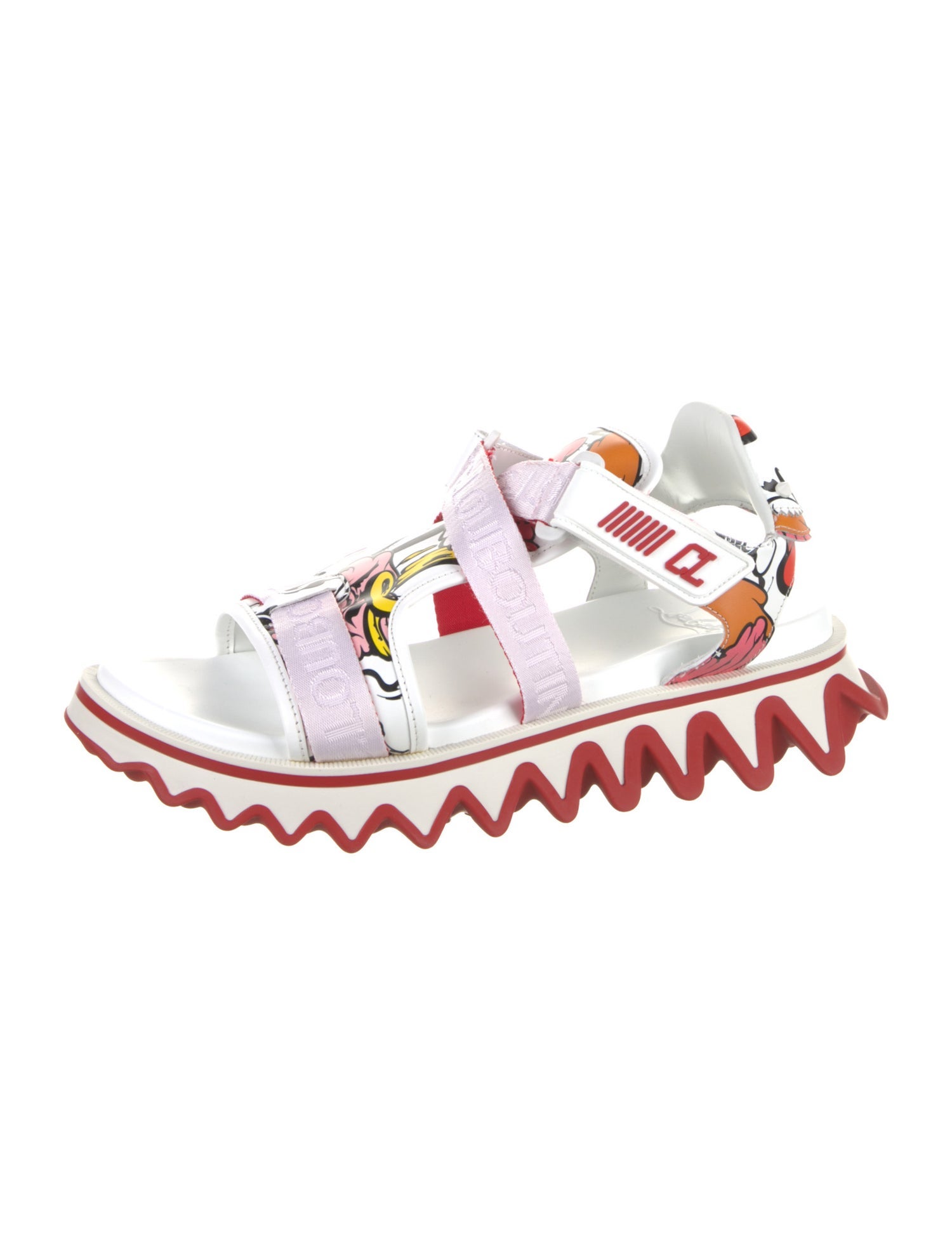 Christian Louboutin Leather Printed Sandals