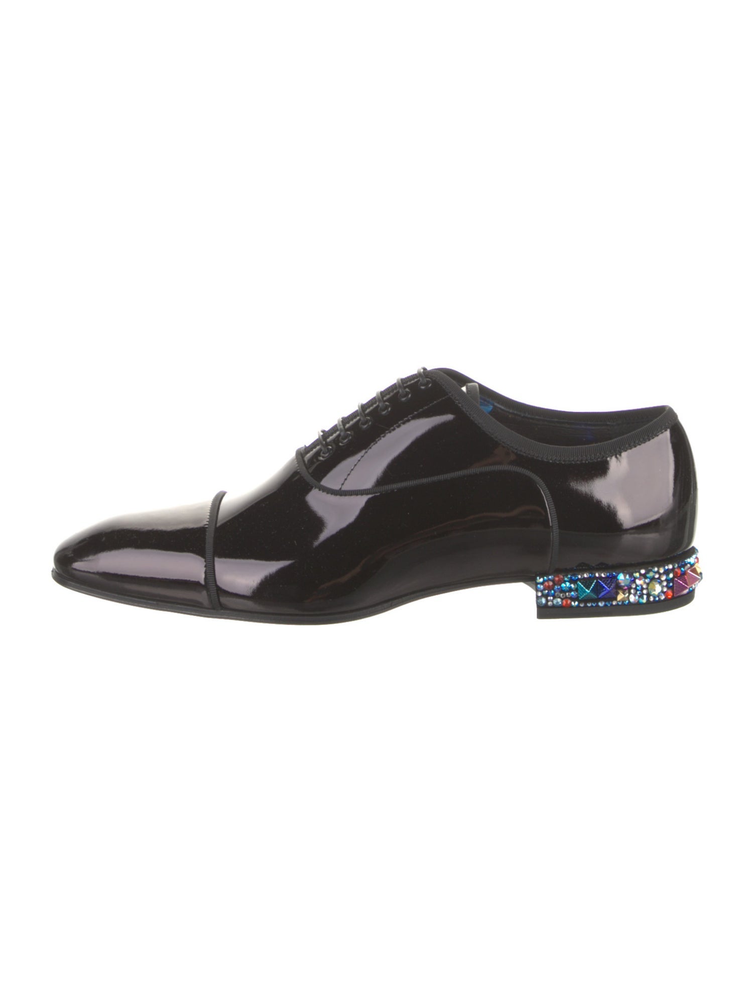 Christian Louboutin x MARVEL Patent Leather Crystal Embellishments Oxfords