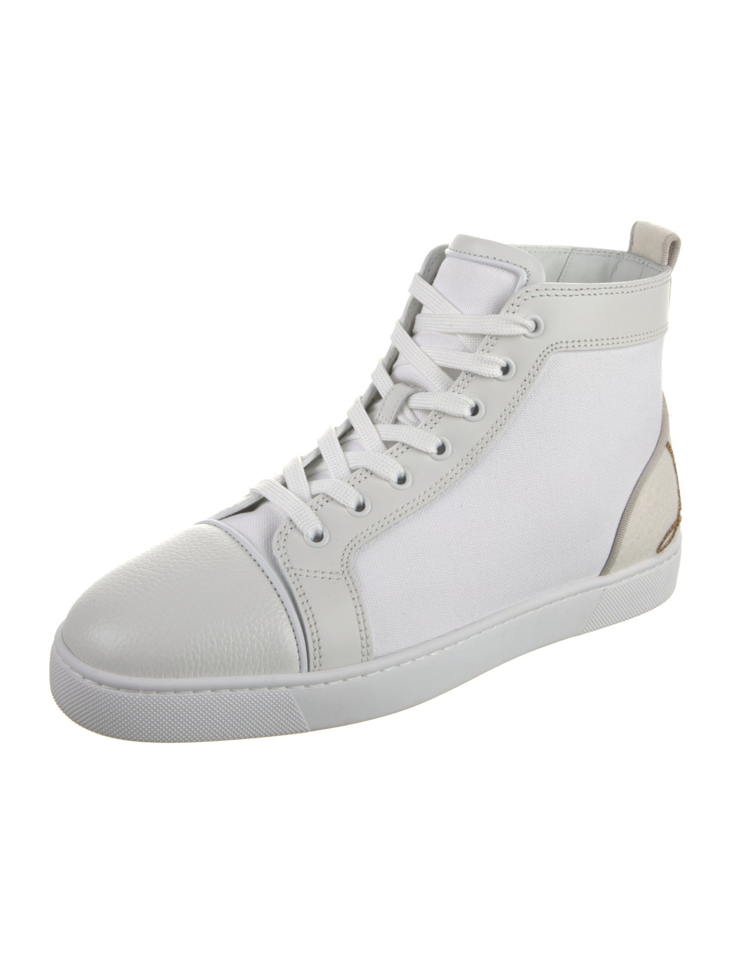 Christian Louboutin Canvas Embroidered Accent Sneakers