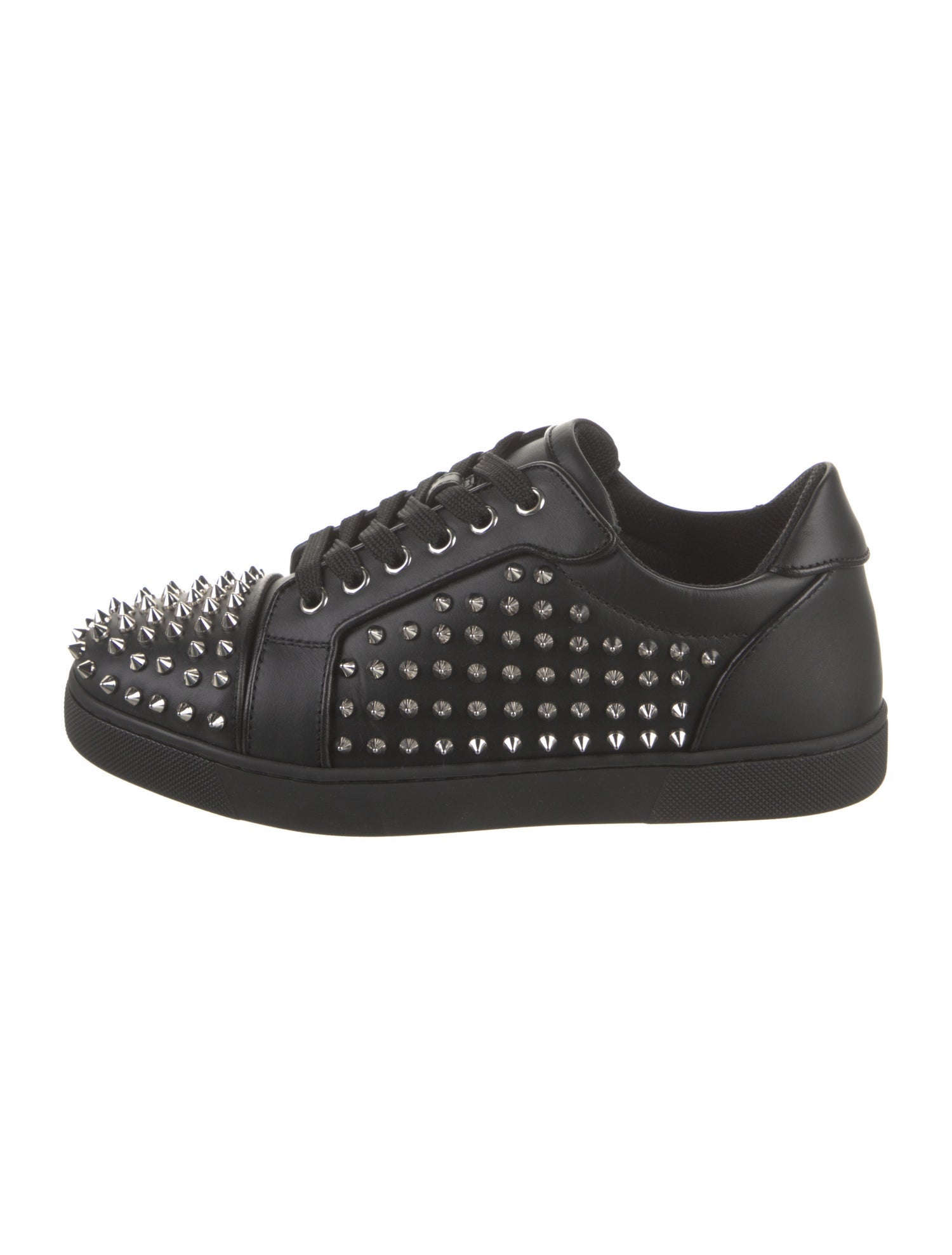 Christian Louboutin Leather Studded Accents Sneakers
