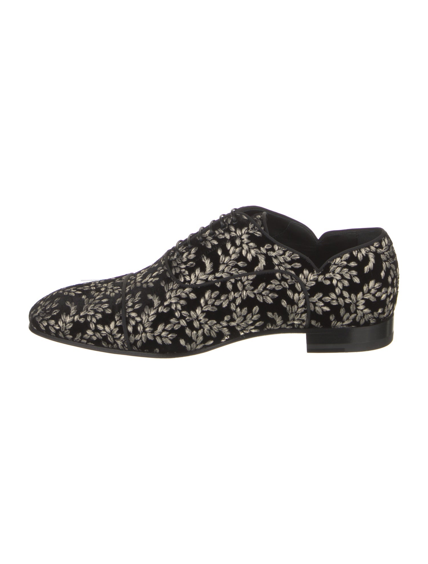 Christian Louboutin Velvet Printed Derby Shoes