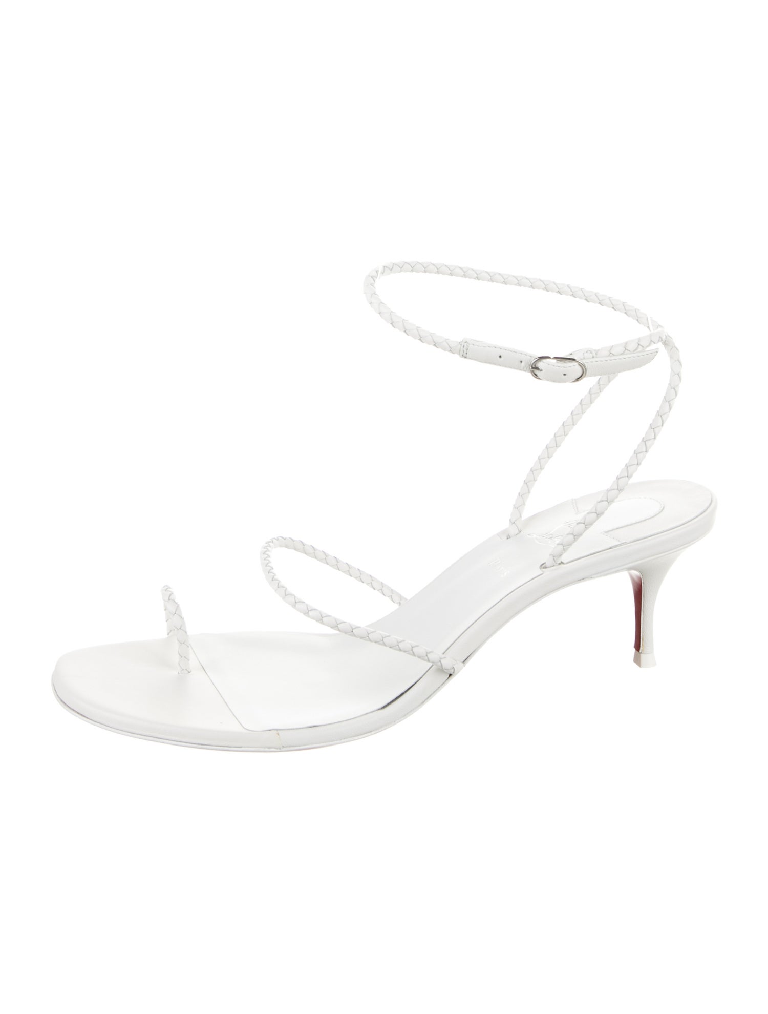 Christian Louboutin Leather Braided Accents Sandals