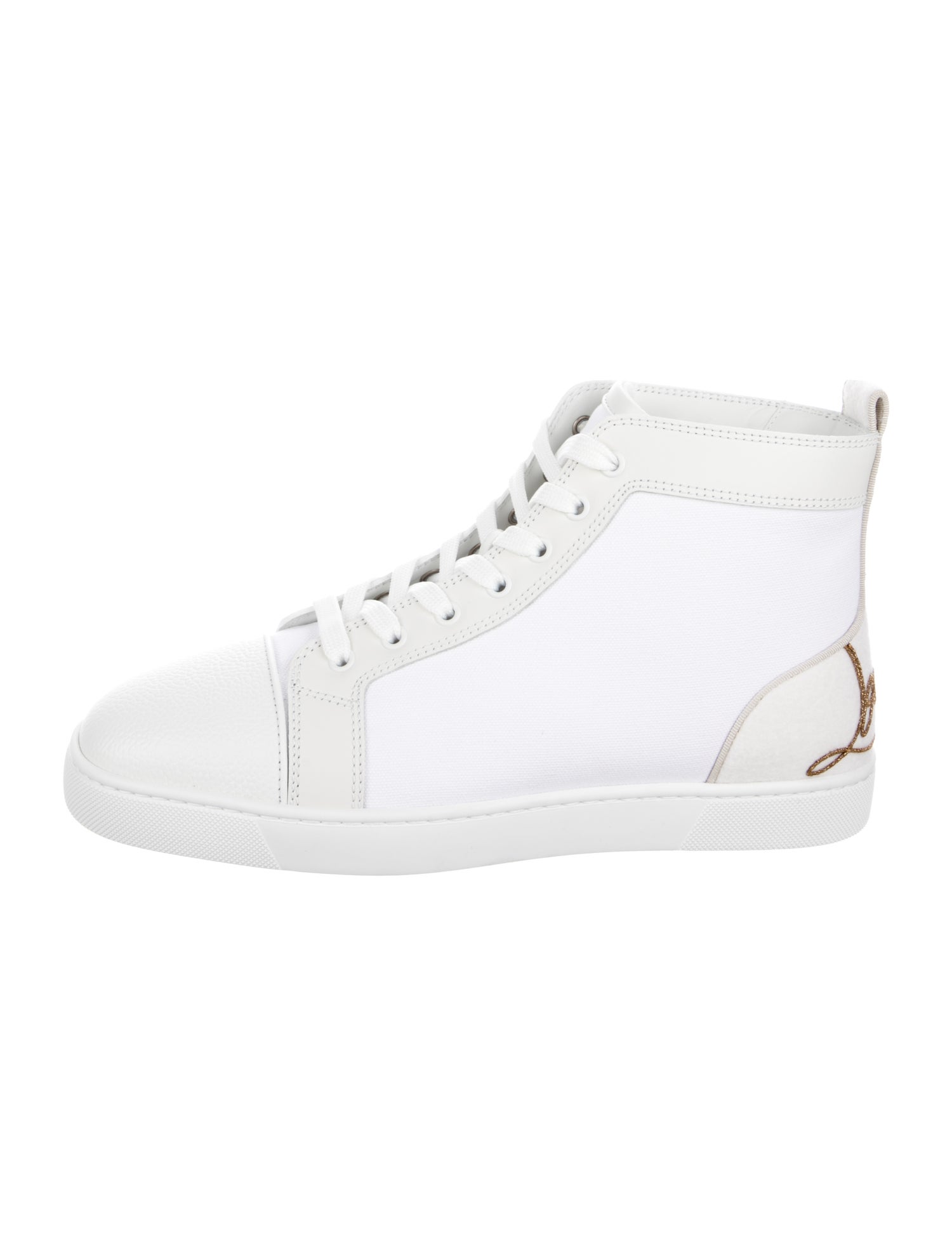 Christian Louboutin Canvas Grosgrain Trim Sneakers
