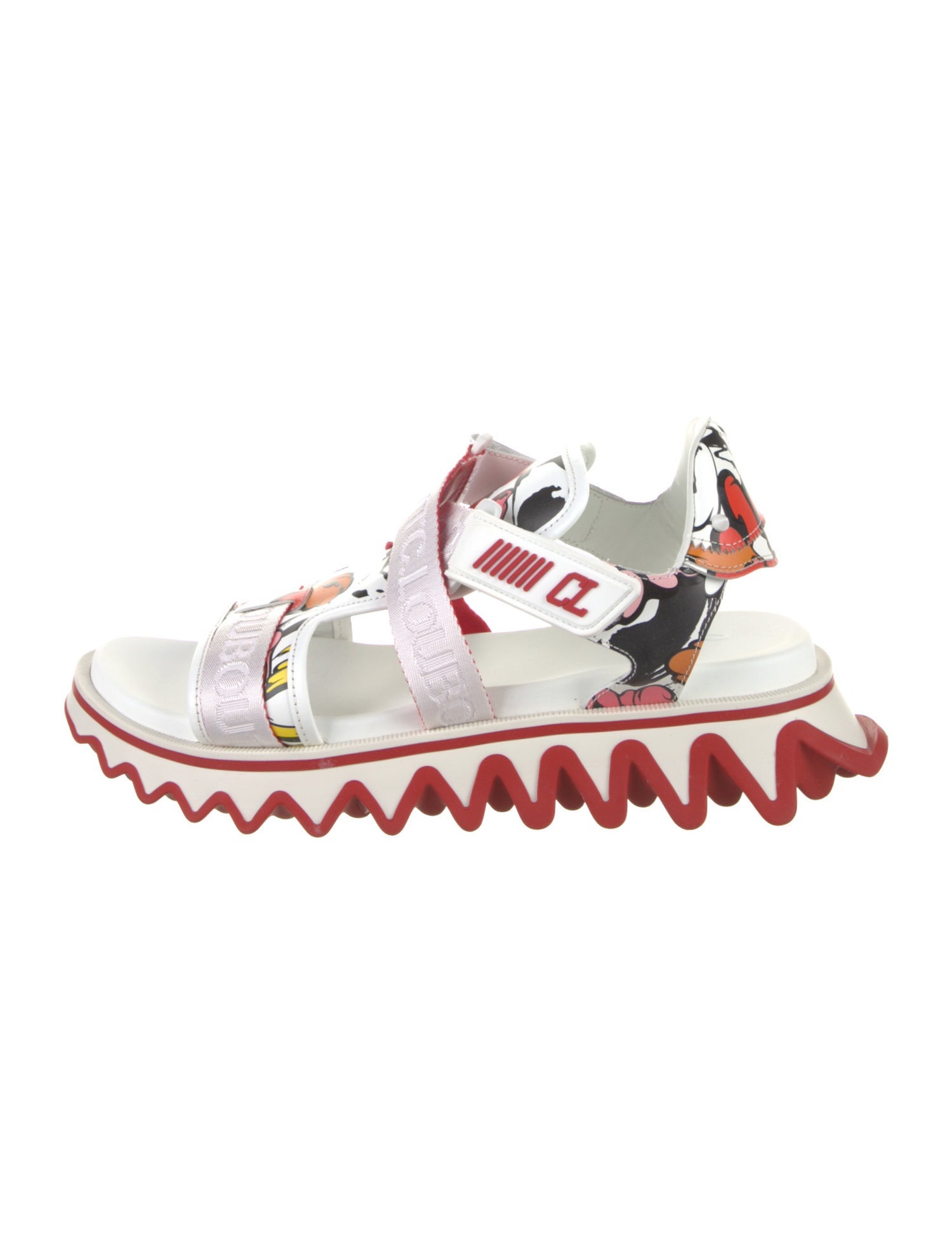 Christian Louboutin Leather Printed Sandals