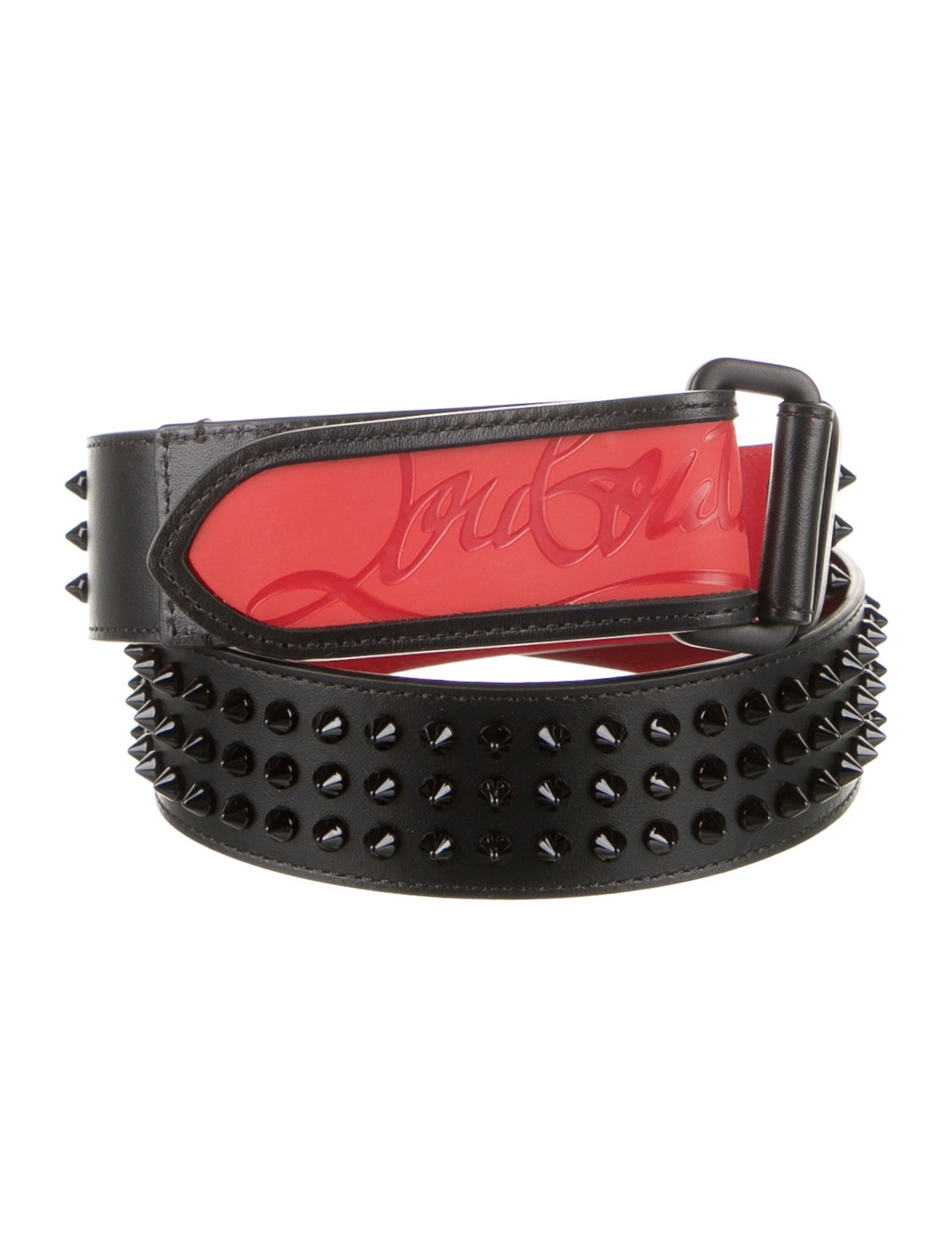 Christian Louboutin Leather Studded Accents Waist Belt