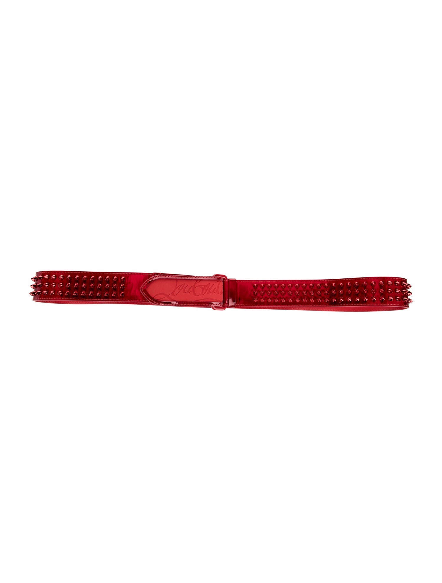 Christian Louboutin Patent Leather Studded Accents Waist Belt