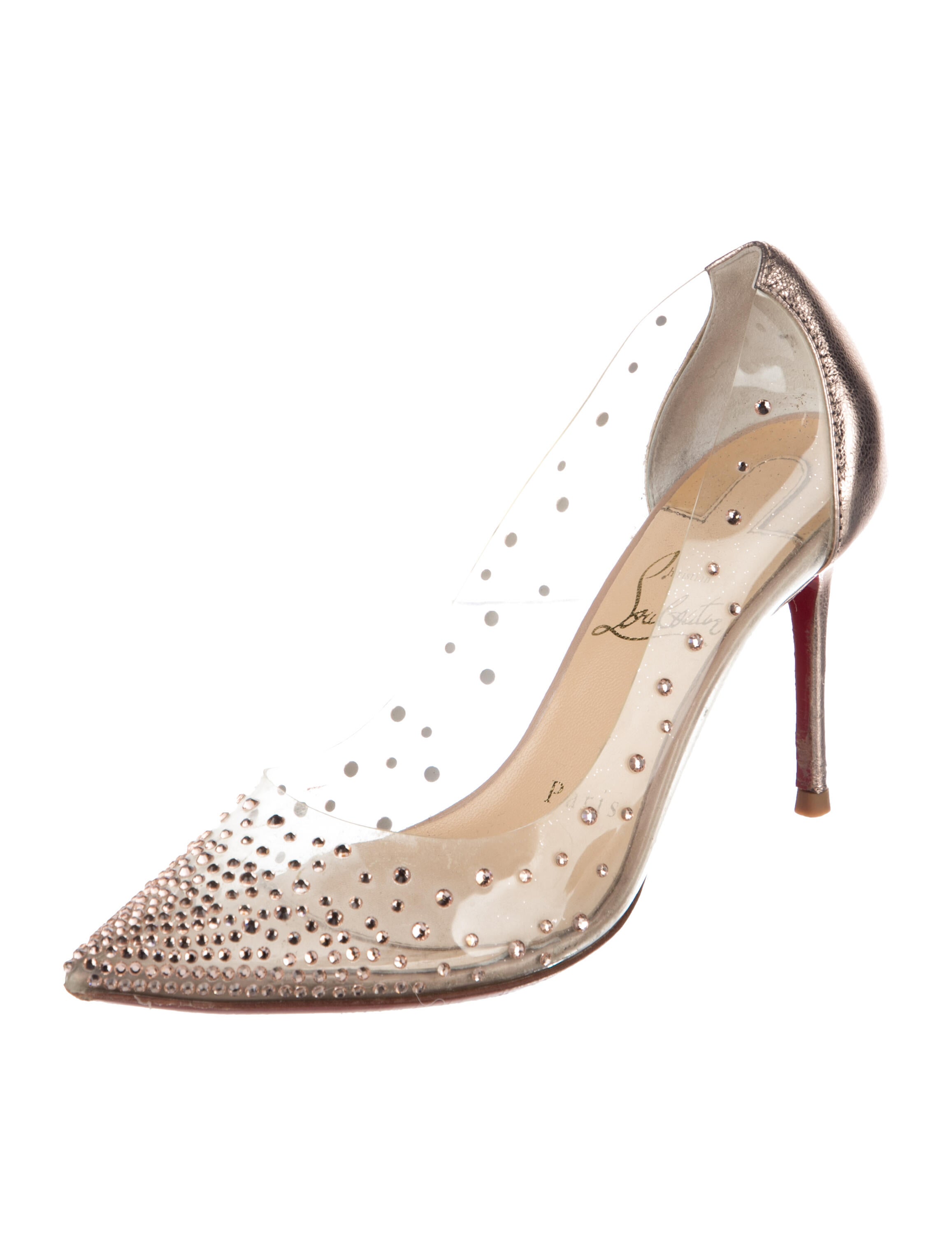 Christian Louboutin PVC Crystal Embellishments Pumps