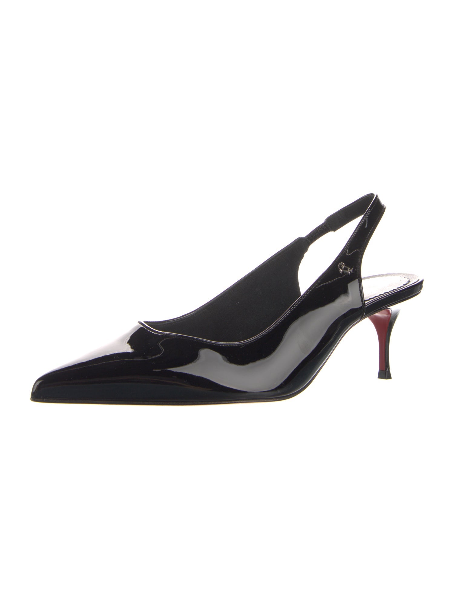 Christian Louboutin Patent Leather Slingback Pumps