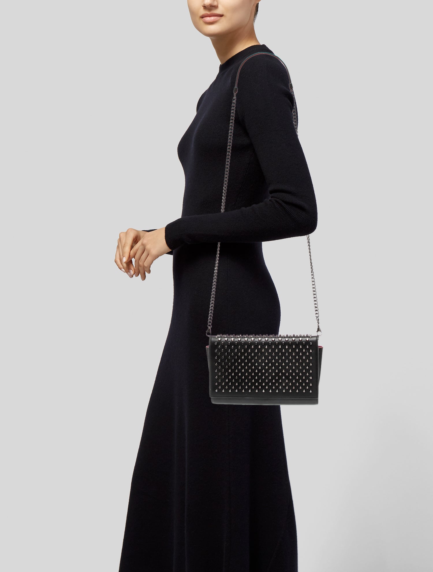 Christian Louboutin Spike Crossbody Bag - Black Crossbody Bags