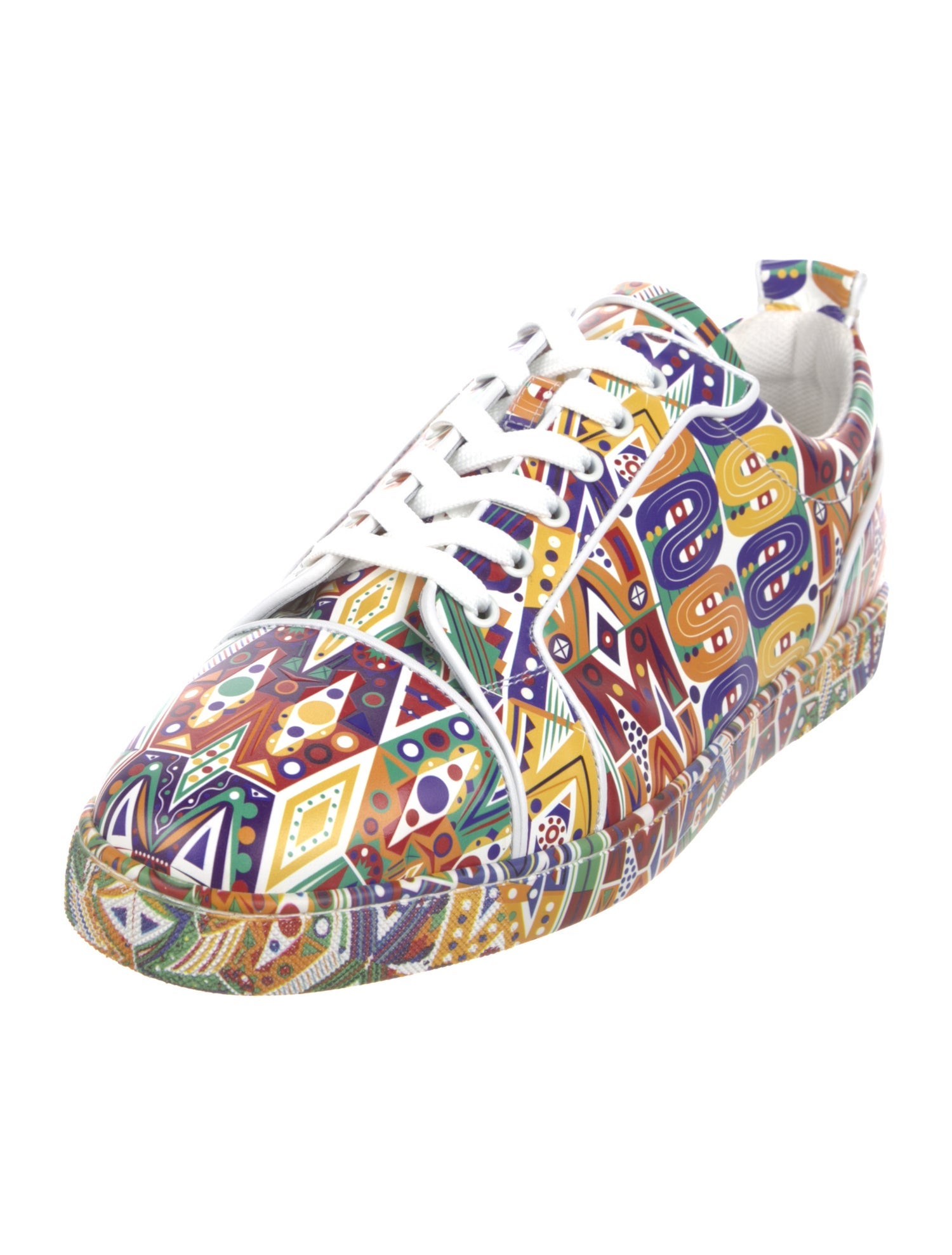 Christian Louboutin Leather Printed Sneakers