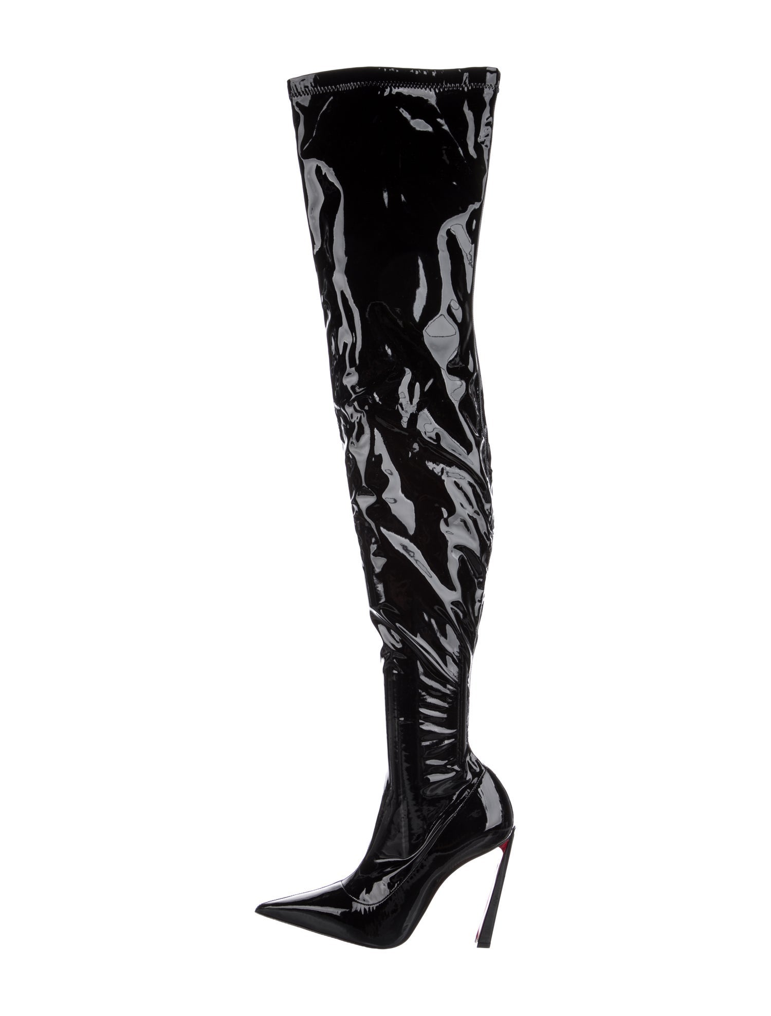 Christian Louboutin Patent Leather Printed Boots
