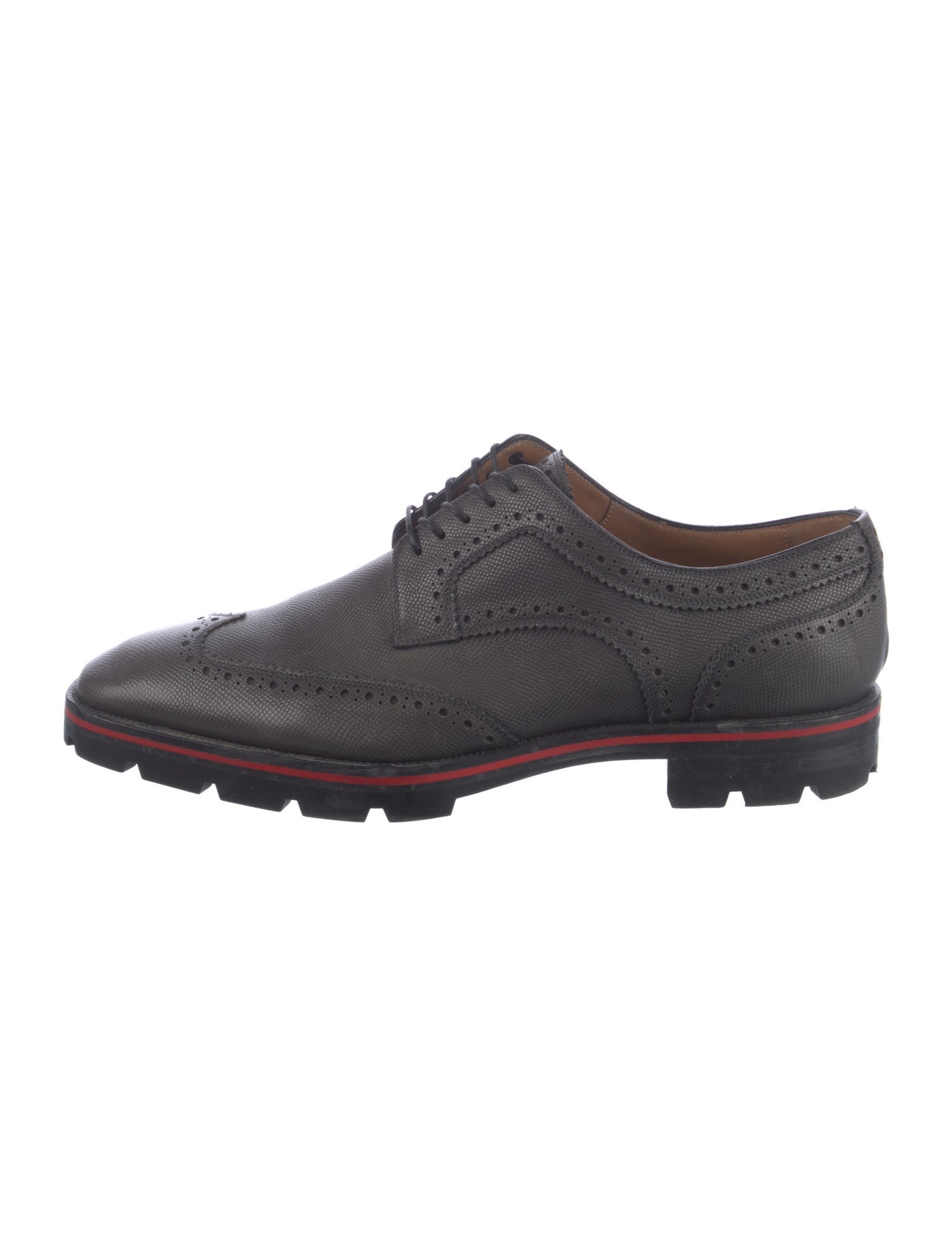 Christian Louboutin Leather Lasercut Accents Brogues