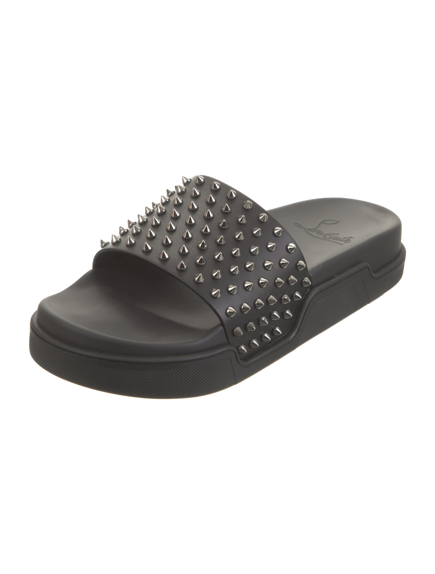 Christian Louboutin Spike Accents Rubber Slides