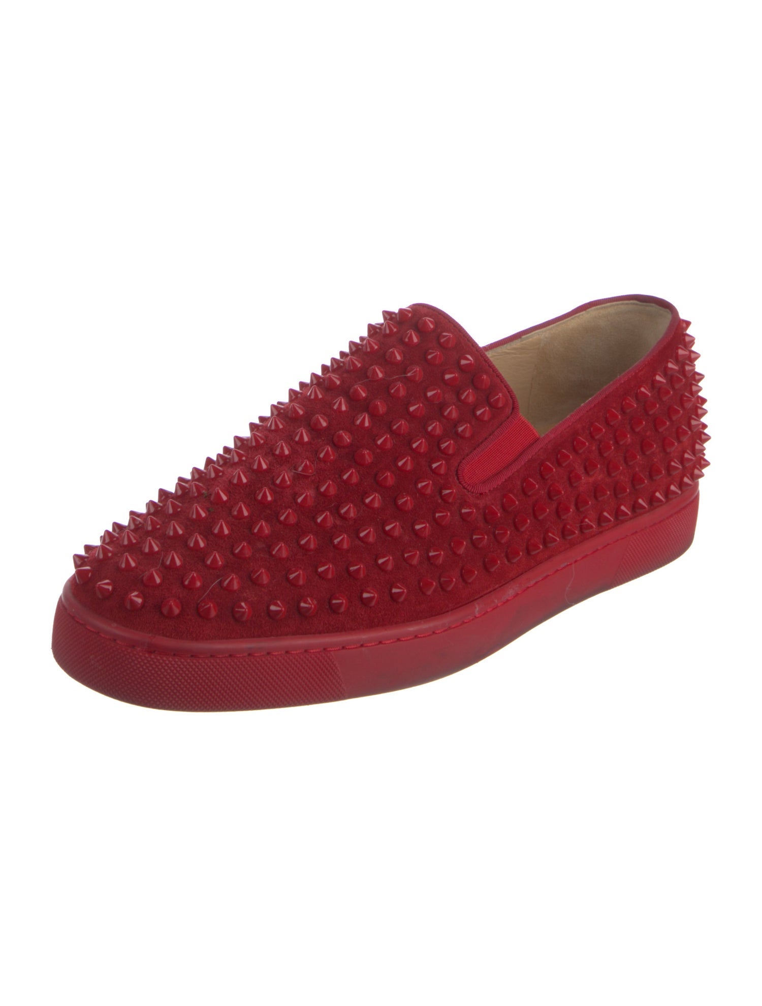 Christian Louboutin Spike Accents Suede Espadrilles