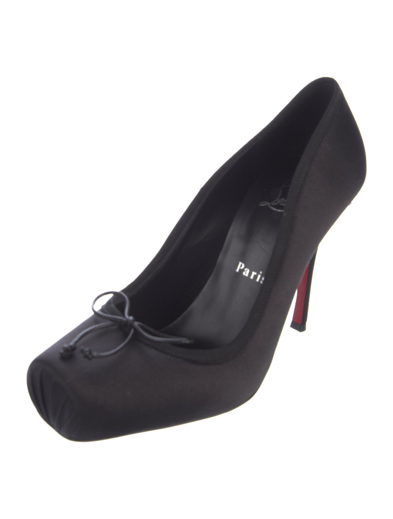 Christian Louboutin Satin Bow Accents Pumps