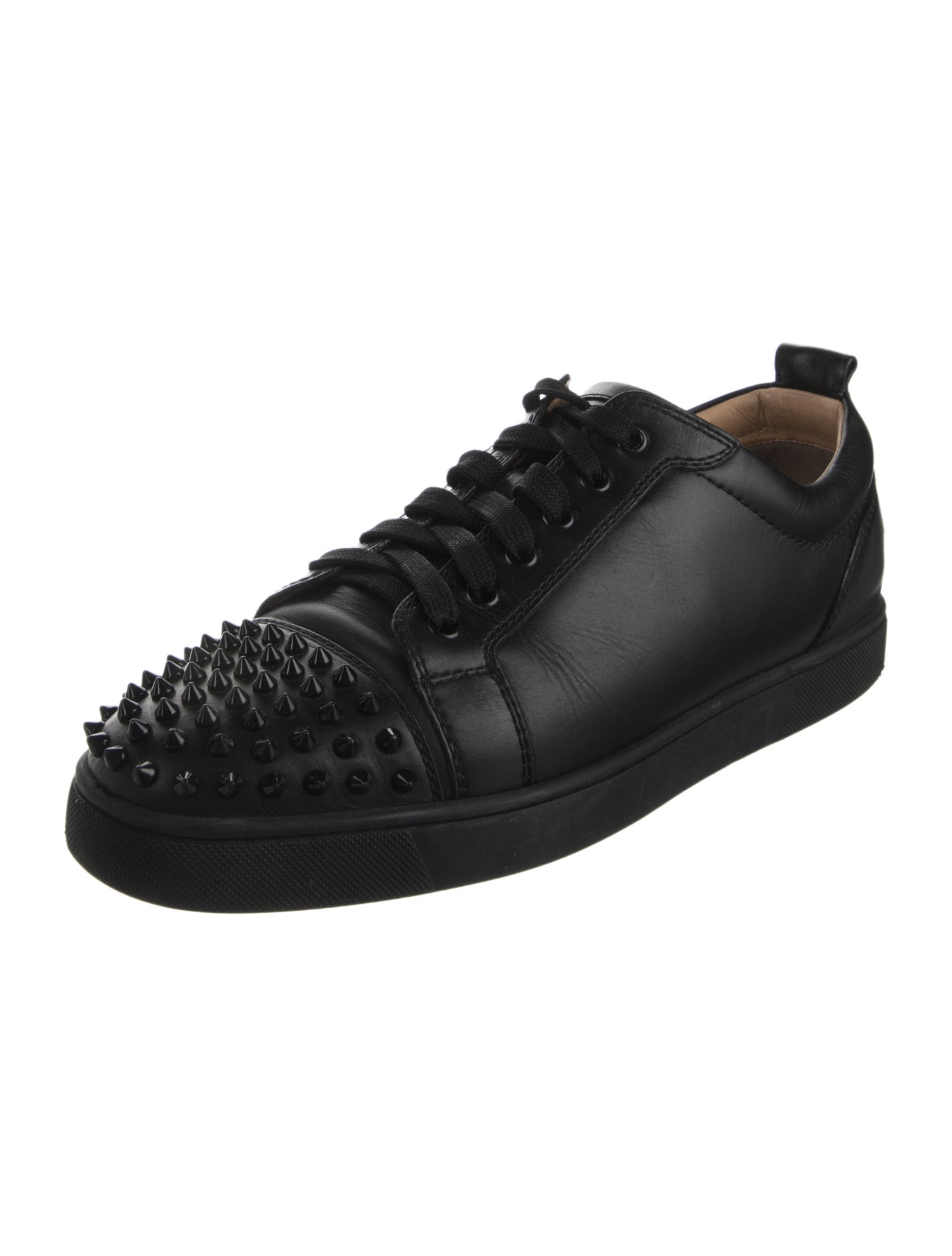 Christian Louboutin Spike Accents Leather Sneakers