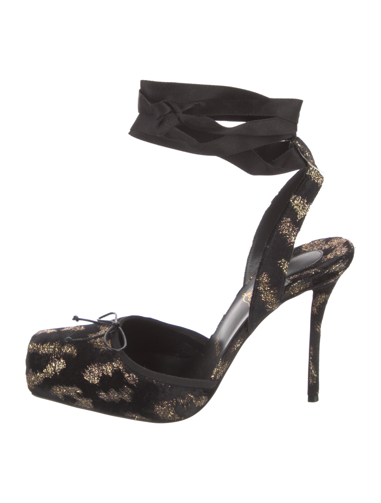 Christian Louboutin Tweed Pattern Slingback Pumps