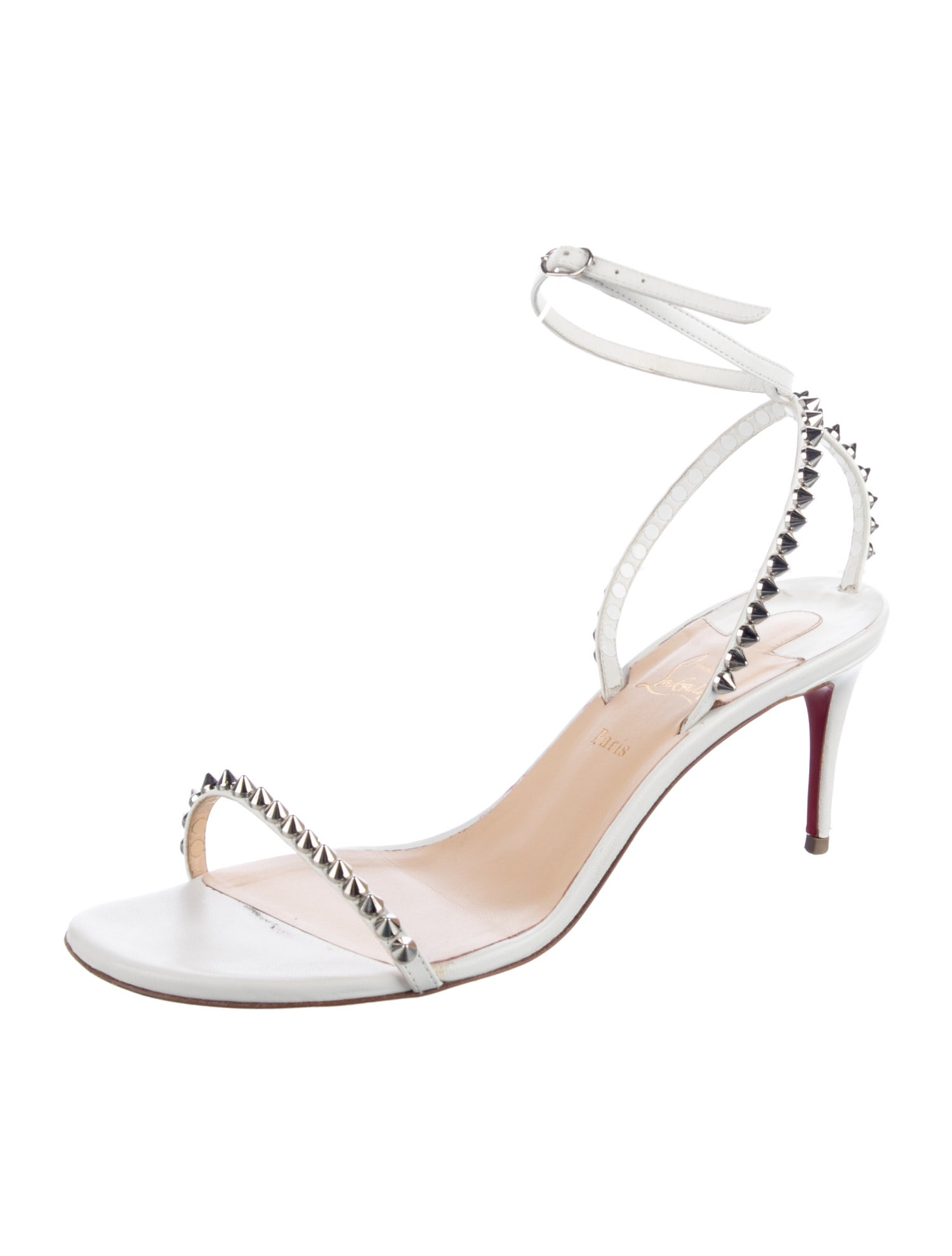 Christian Louboutin Spike Accents Leather Sandals