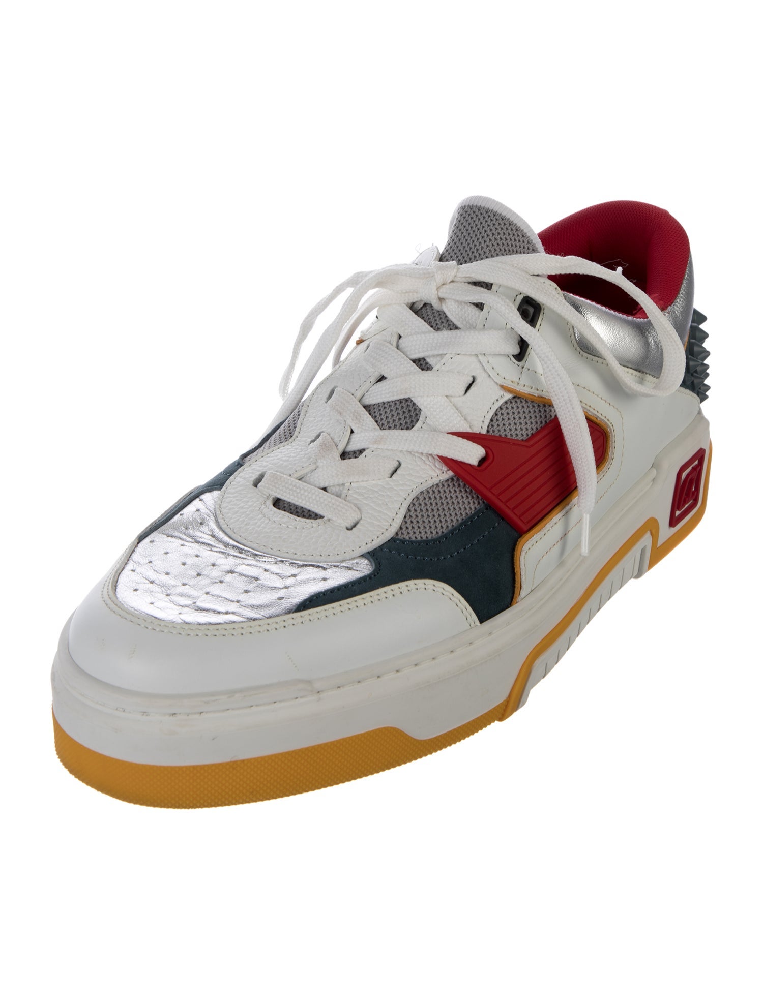 Christian Louboutin Spike Accents Leather Athletic Sneakers