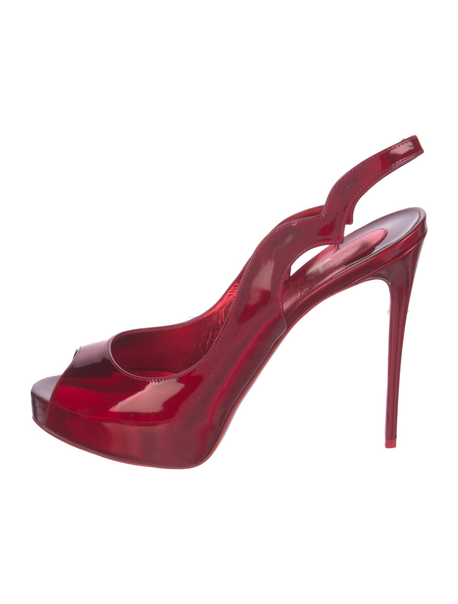 Christian Louboutin Patent Leather Scalloped Accent