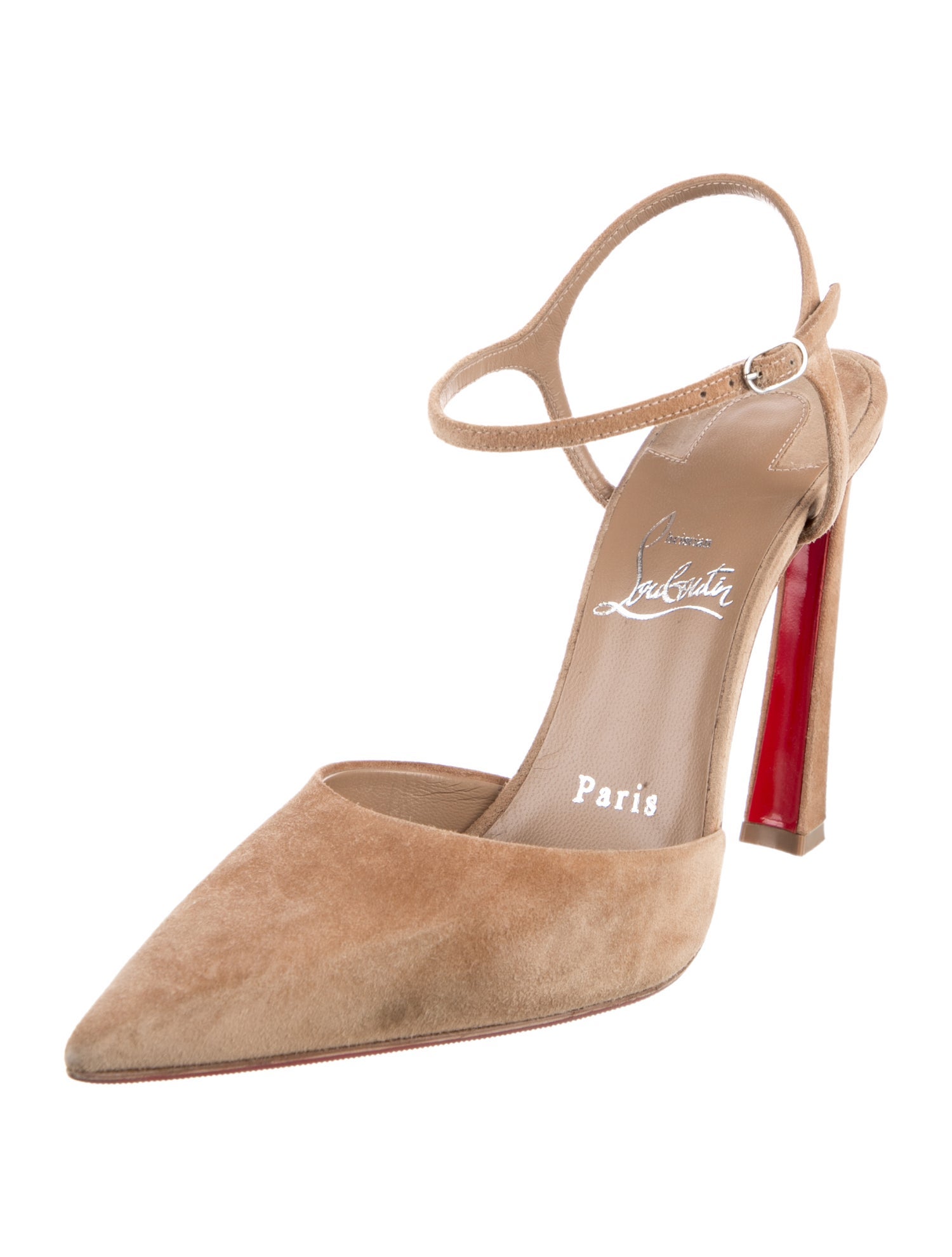Christian Louboutin Suede Slingback Pumps