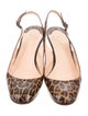 Christian Louboutin Leopard Print Slingback Wedges