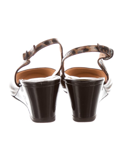 Christian Louboutin Leopard Print Slingback Wedges