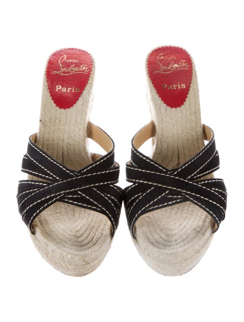 Christian Louboutin Espadrille Wedge Sandals