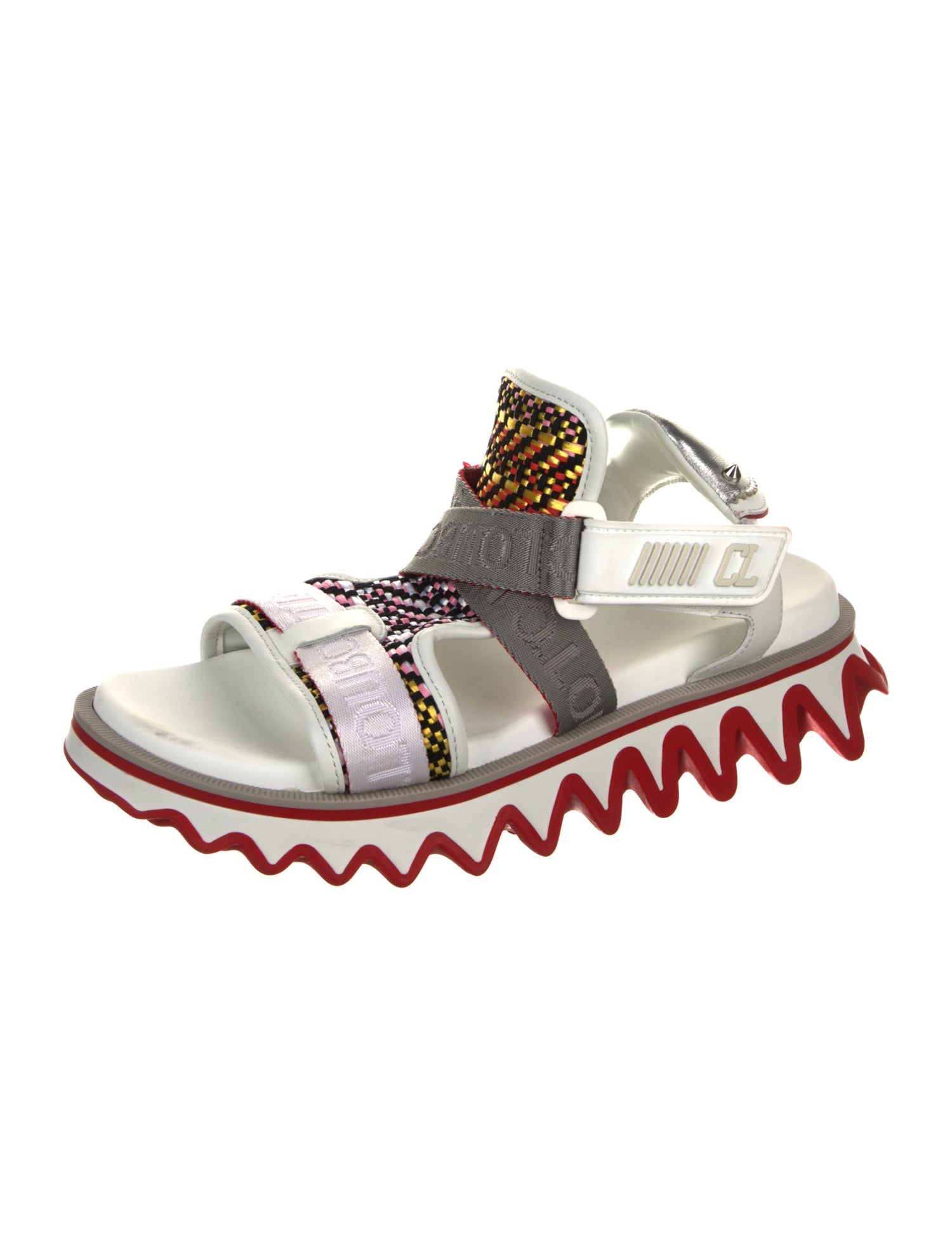 Christian Louboutin Leather Patterned Slides