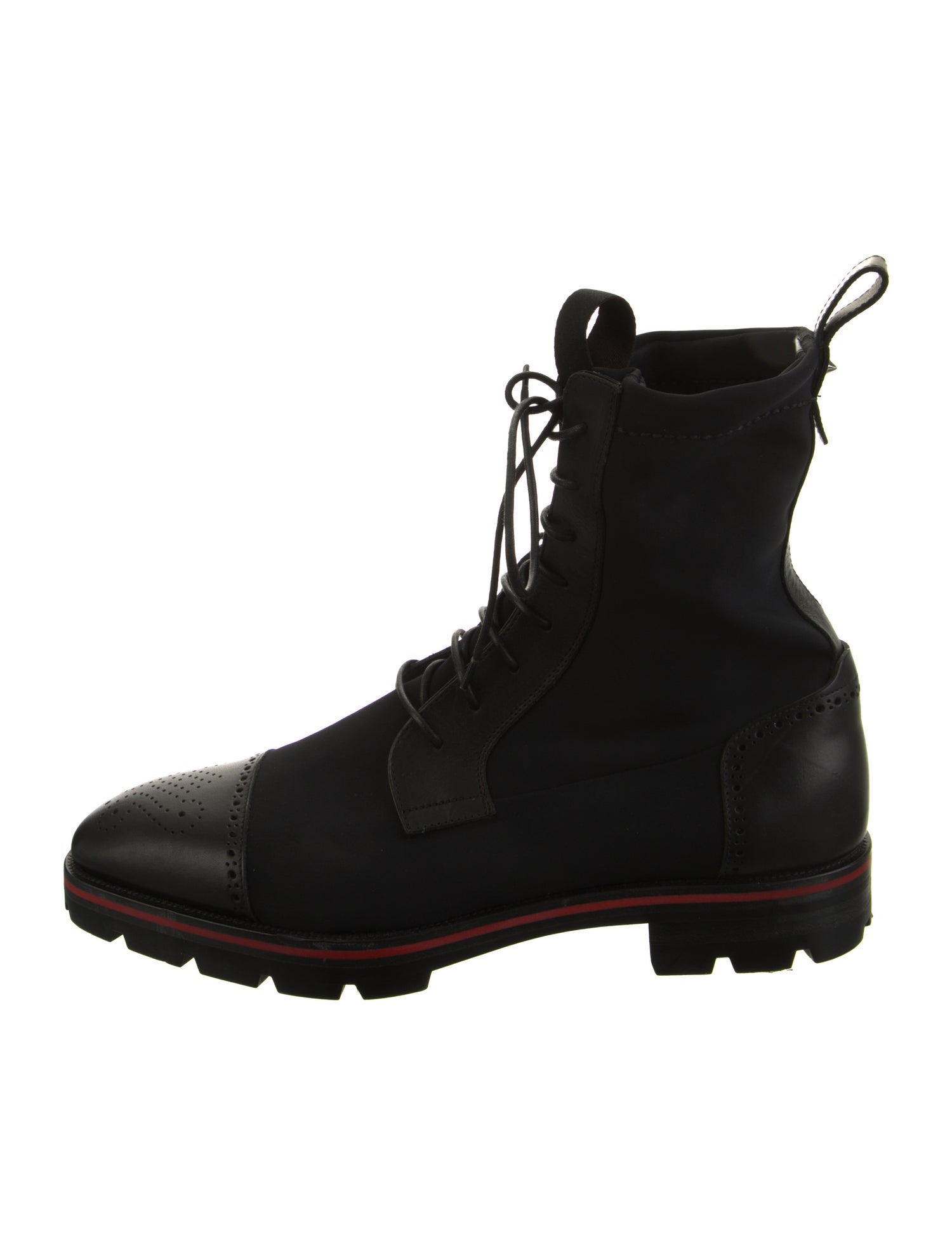 Christian Louboutin Leather Combat Boots