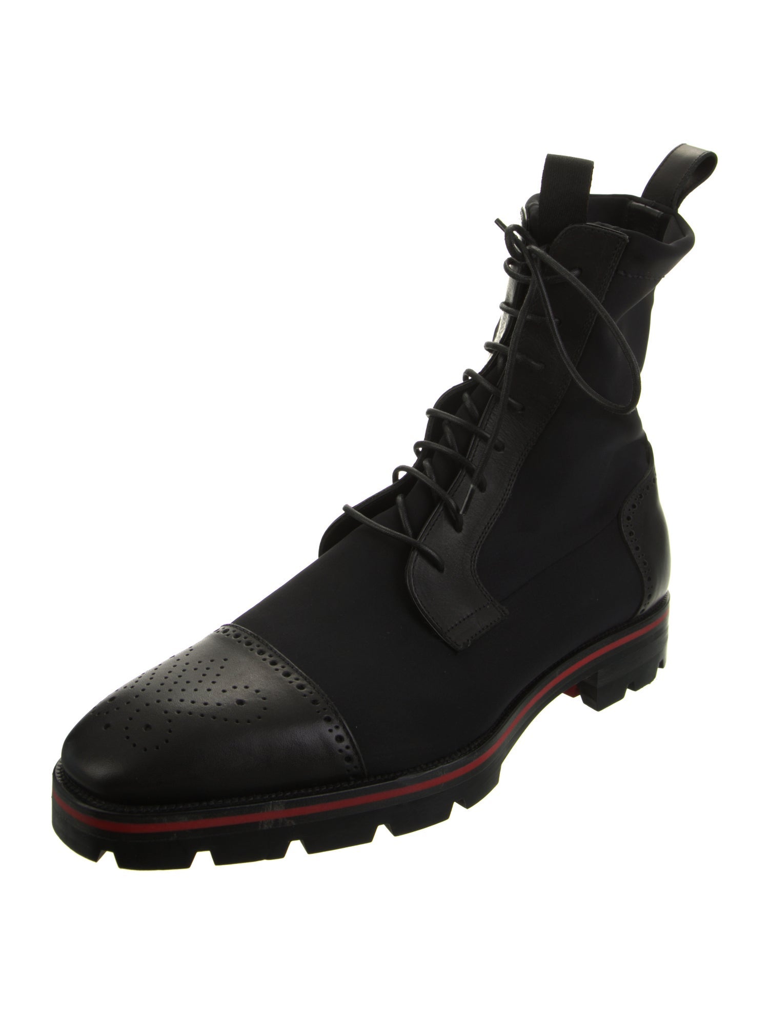 Christian Louboutin Leather Combat Boots
