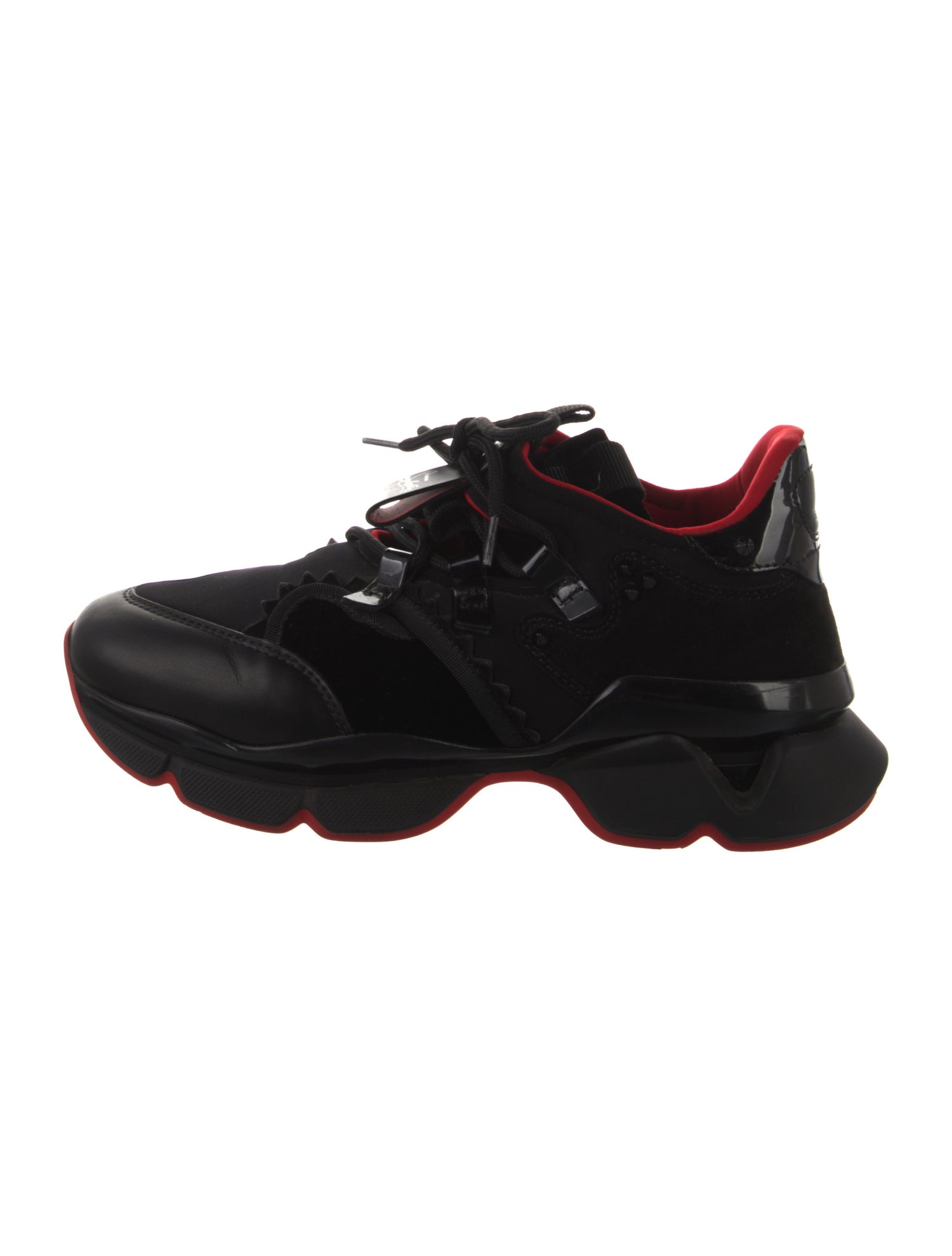 Christian Louboutin Spike Accents Suede Chunky Sneakers