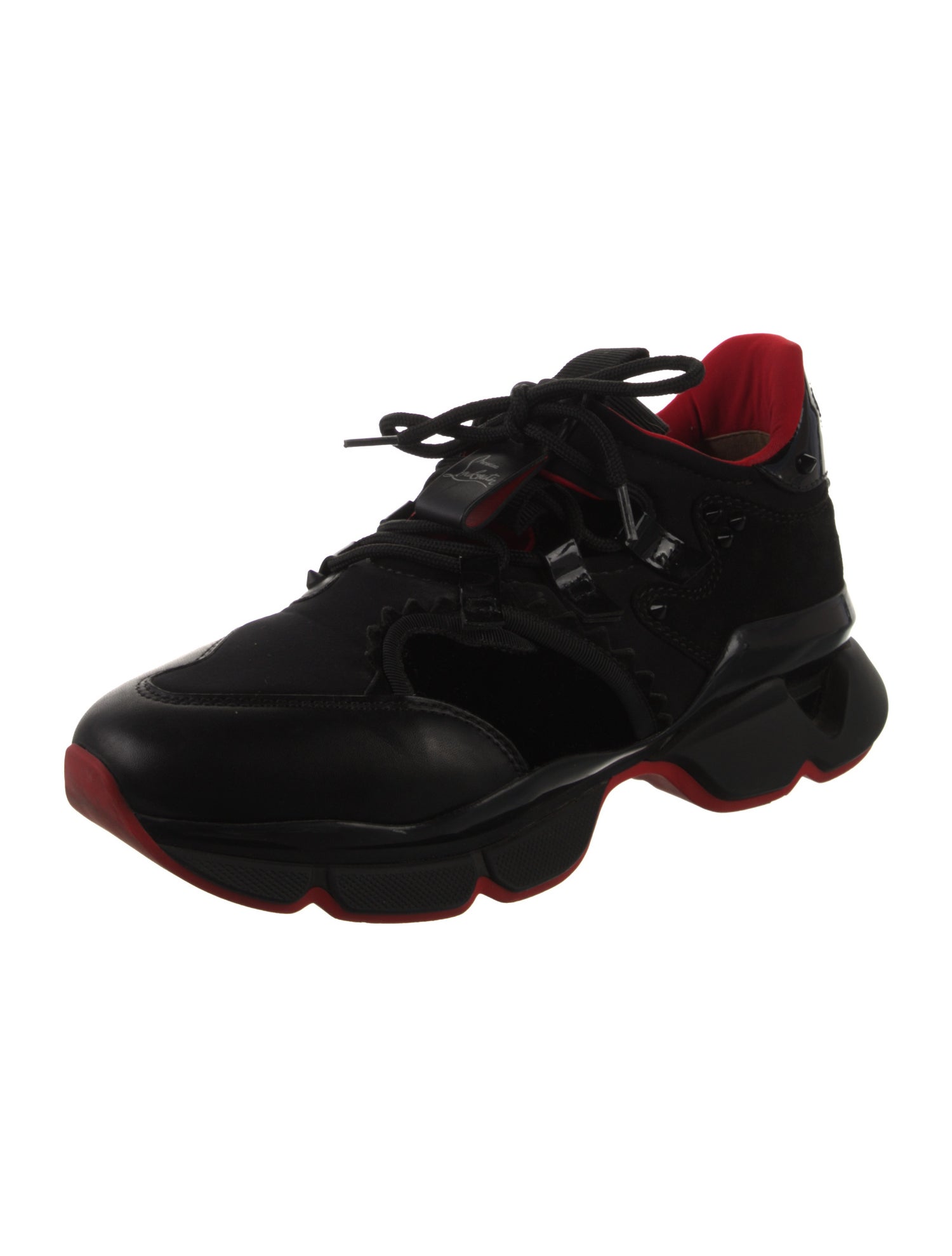 Christian Louboutin Spike Accents Suede Chunky Sneakers