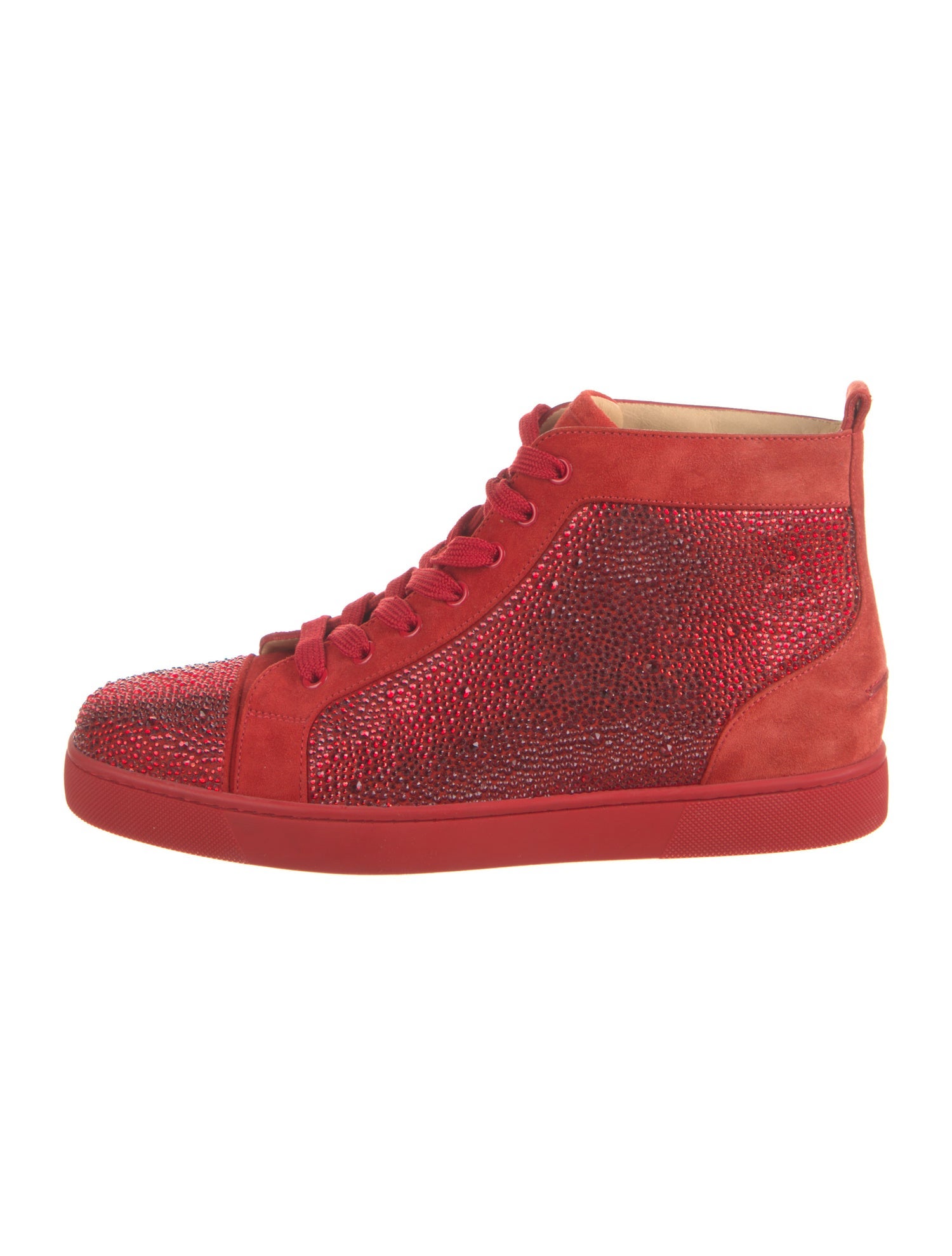 Christian Louboutin Suede Crystal Embellishments Sneakers