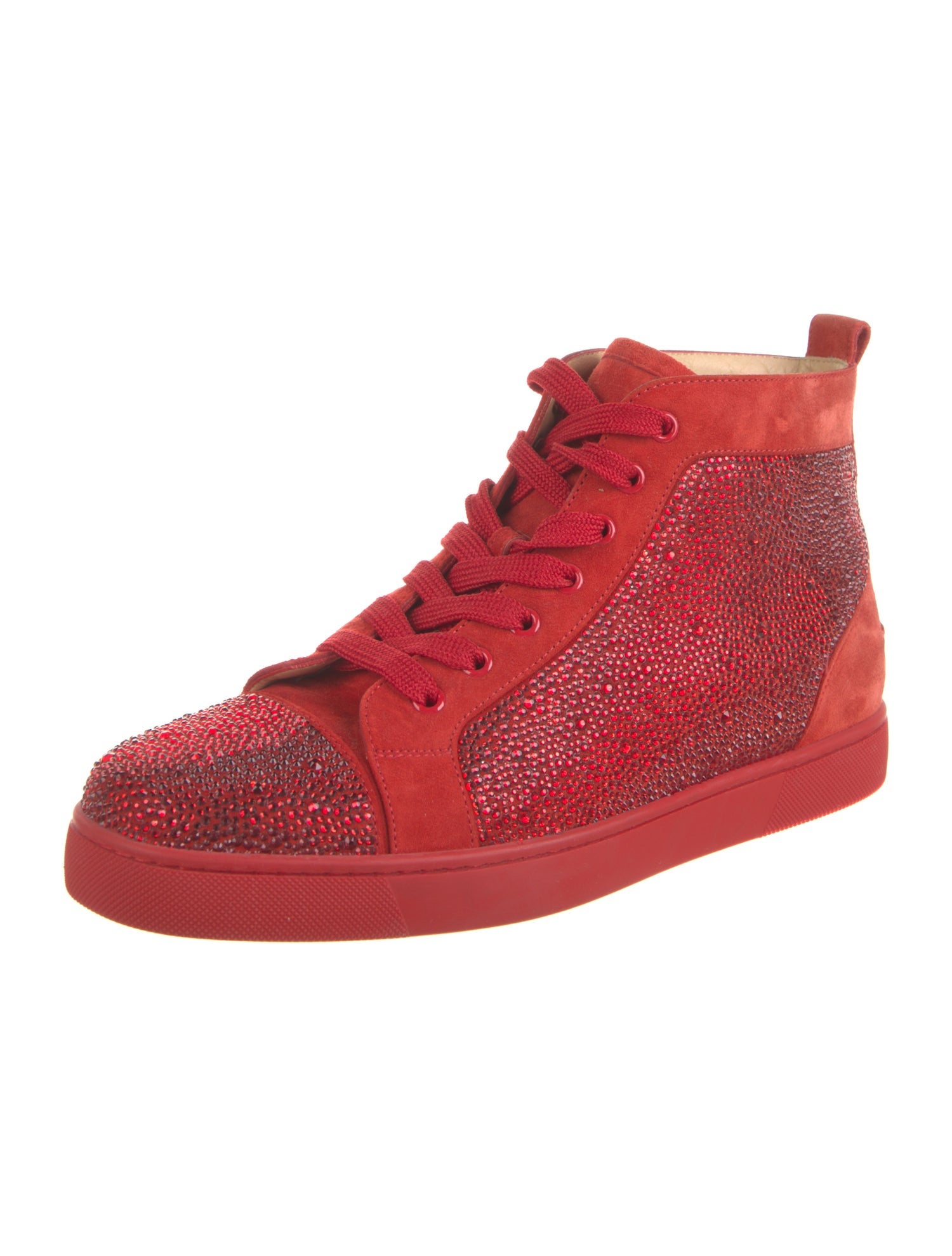 Christian Louboutin Suede Crystal Embellishments Sneakers