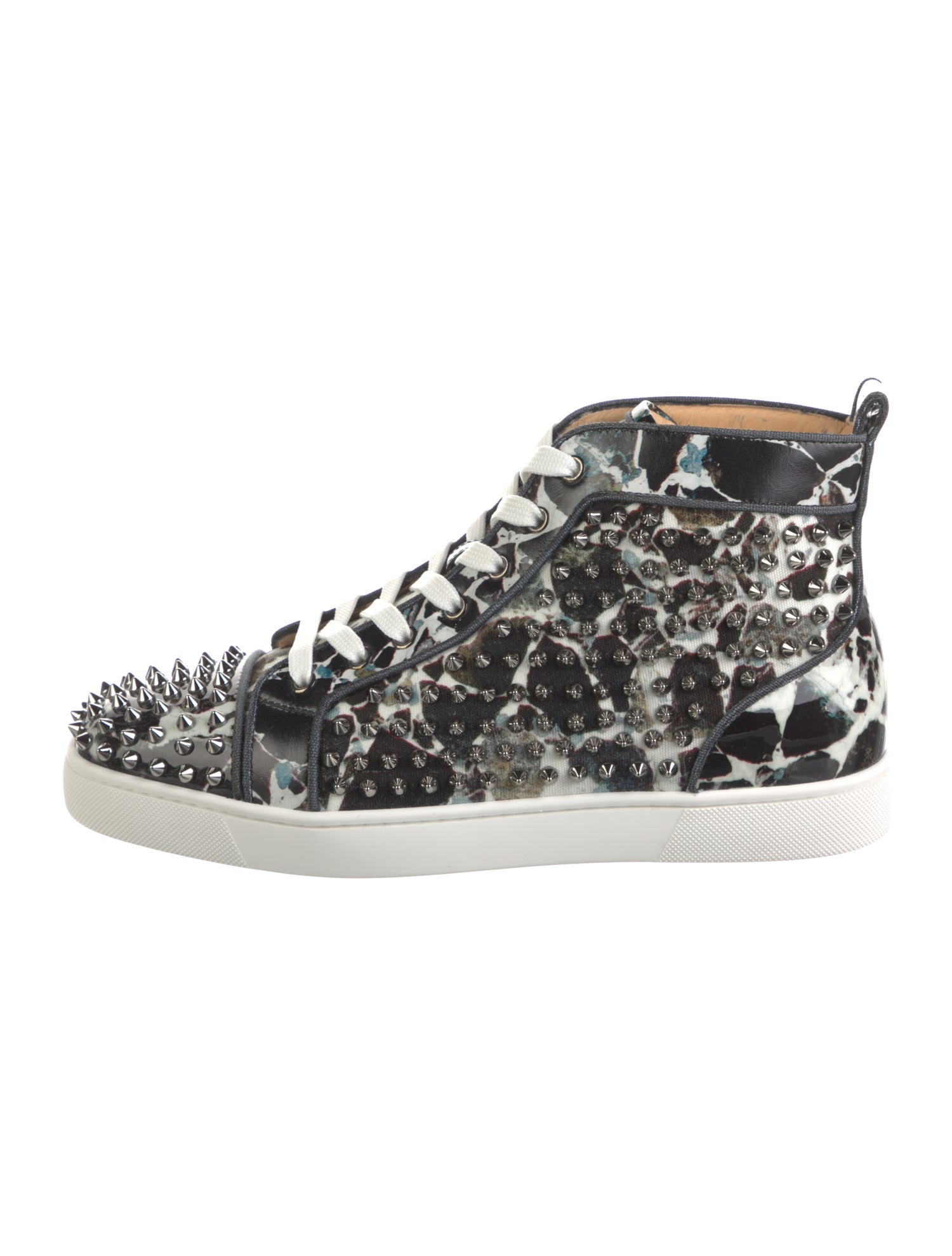 Christian Louboutin Patent Leather Printed Sneakers