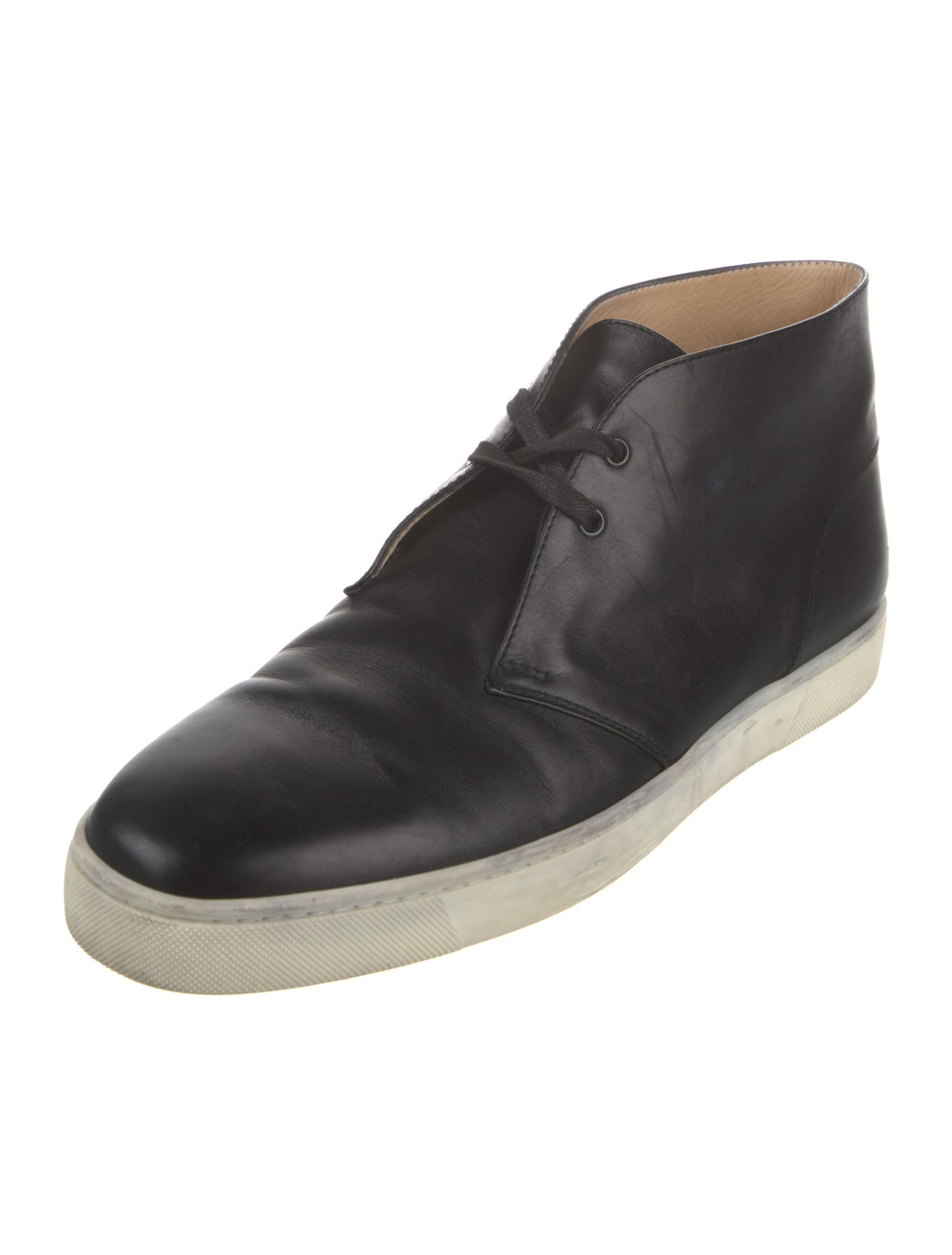 Christian Louboutin Nono Flat Leather Lace-Up Boots