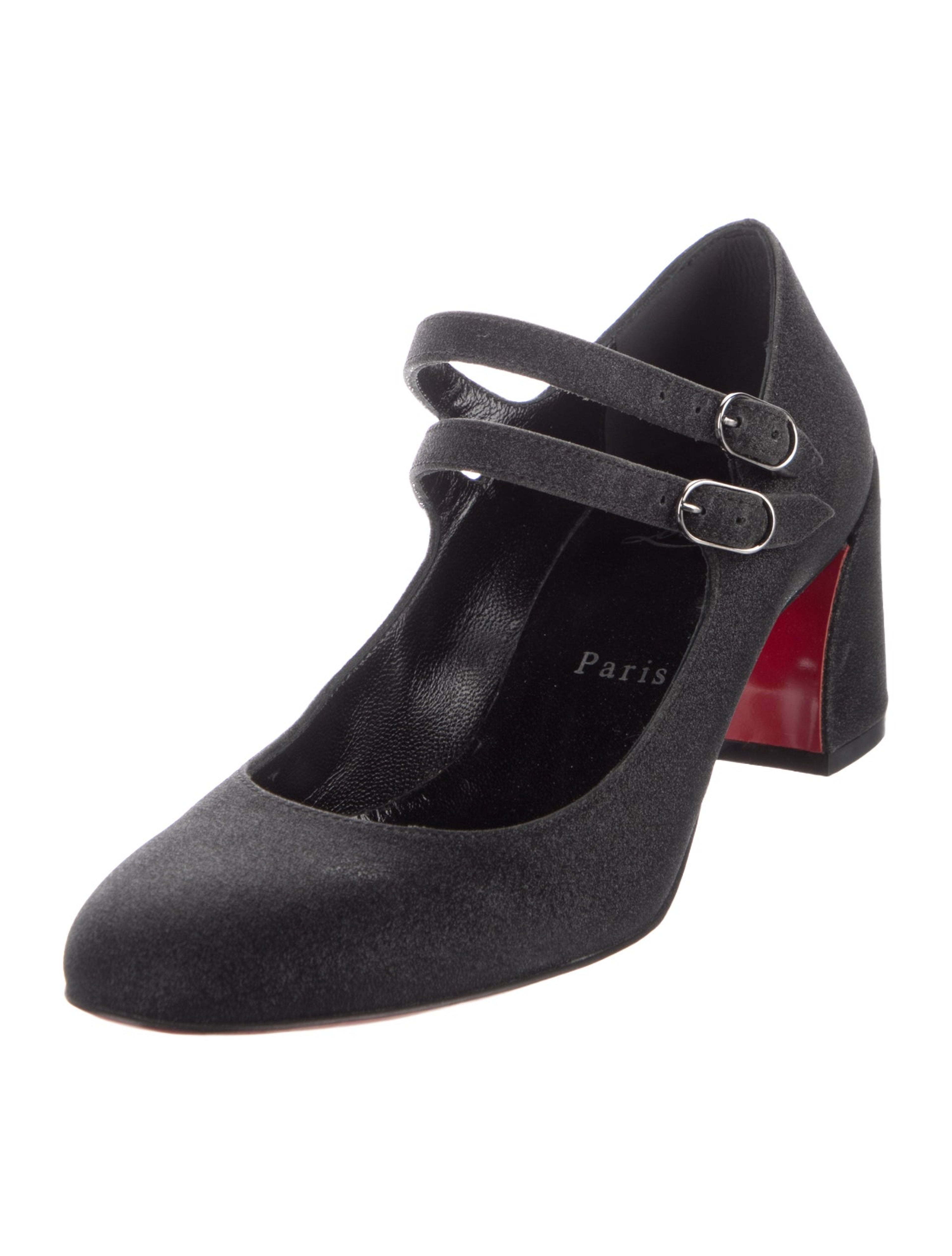 Suede Glitter Accents Pumps