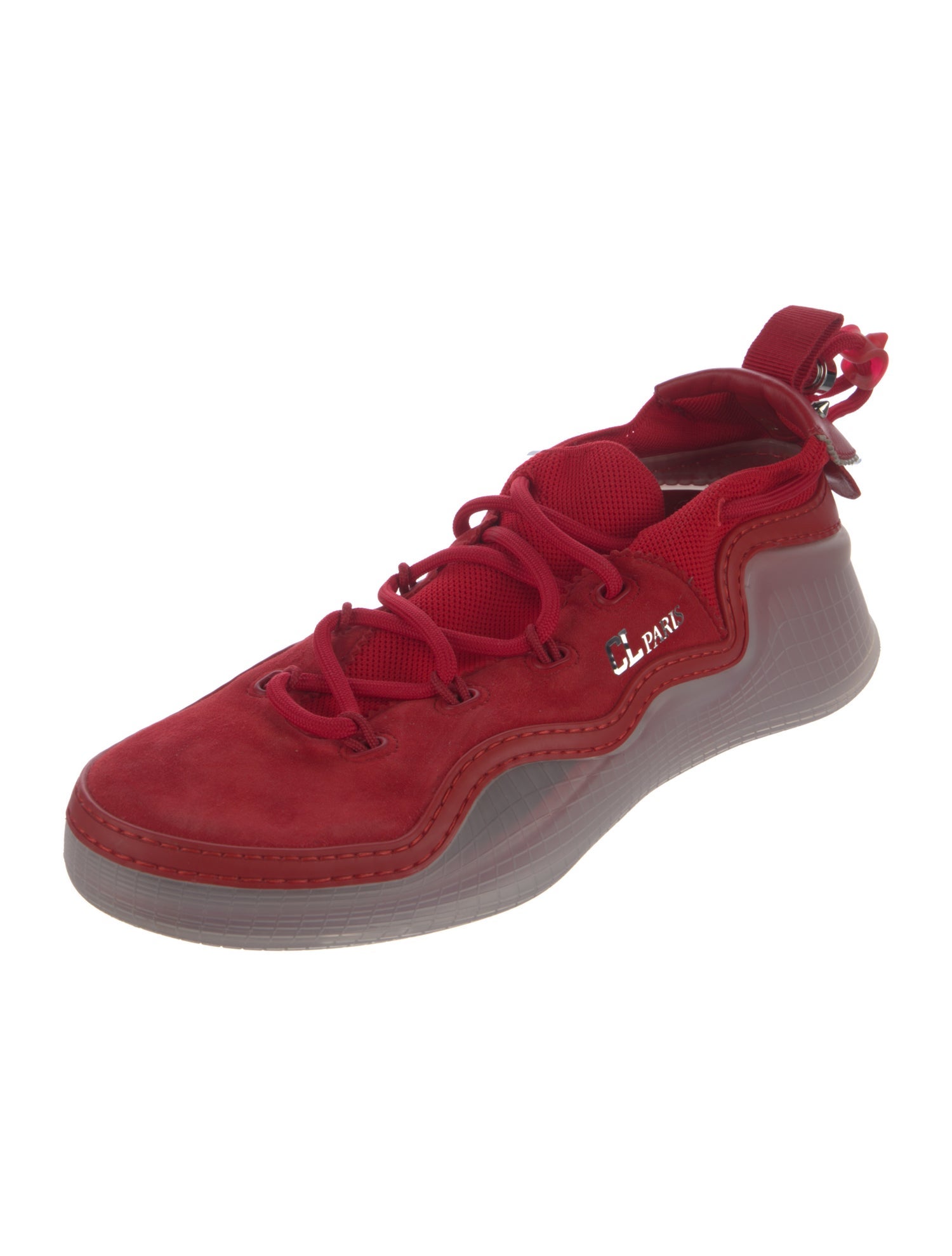 Christian Louboutin Spike Accents Suede Sneakers