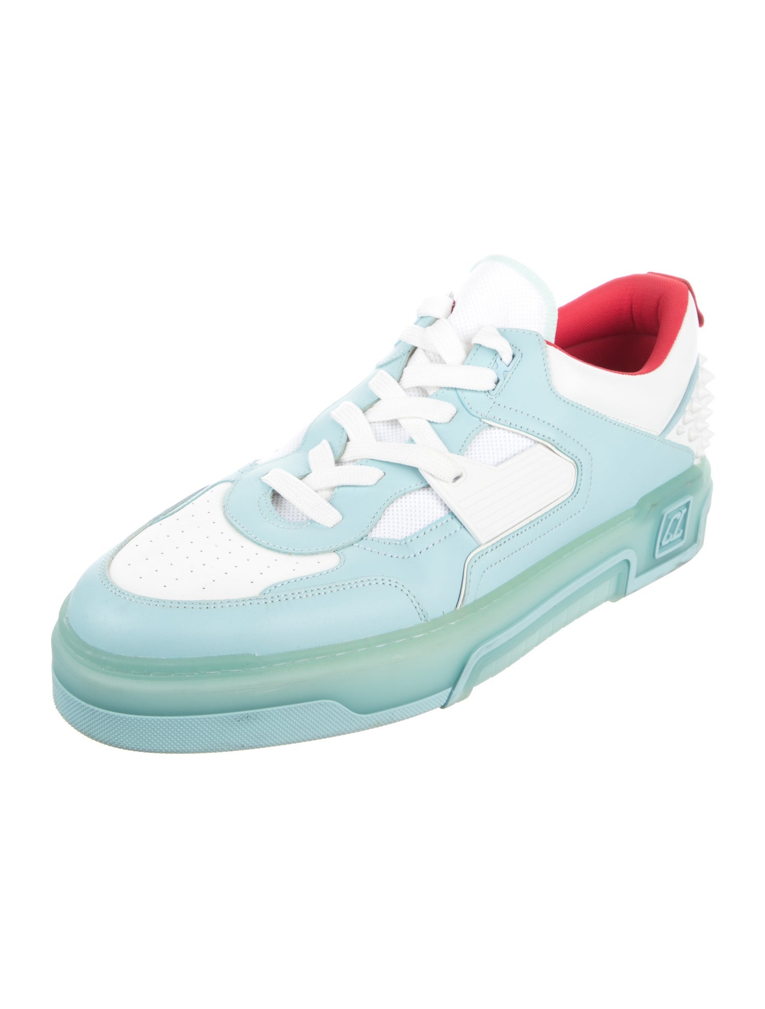 Christian Louboutin Spike Accents Leather Sneakers