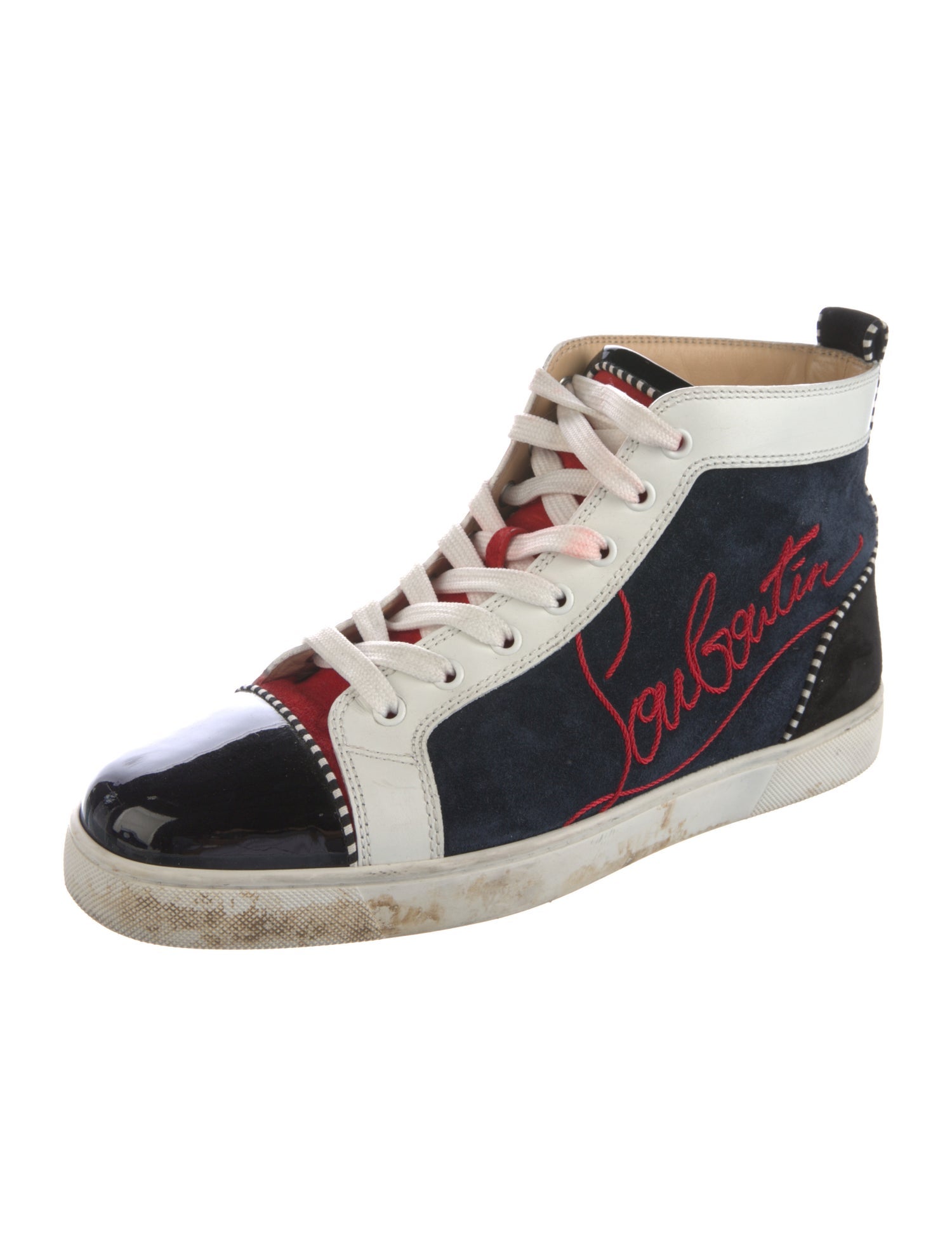 Christian Louboutin Signature Logo Suede Sneakers