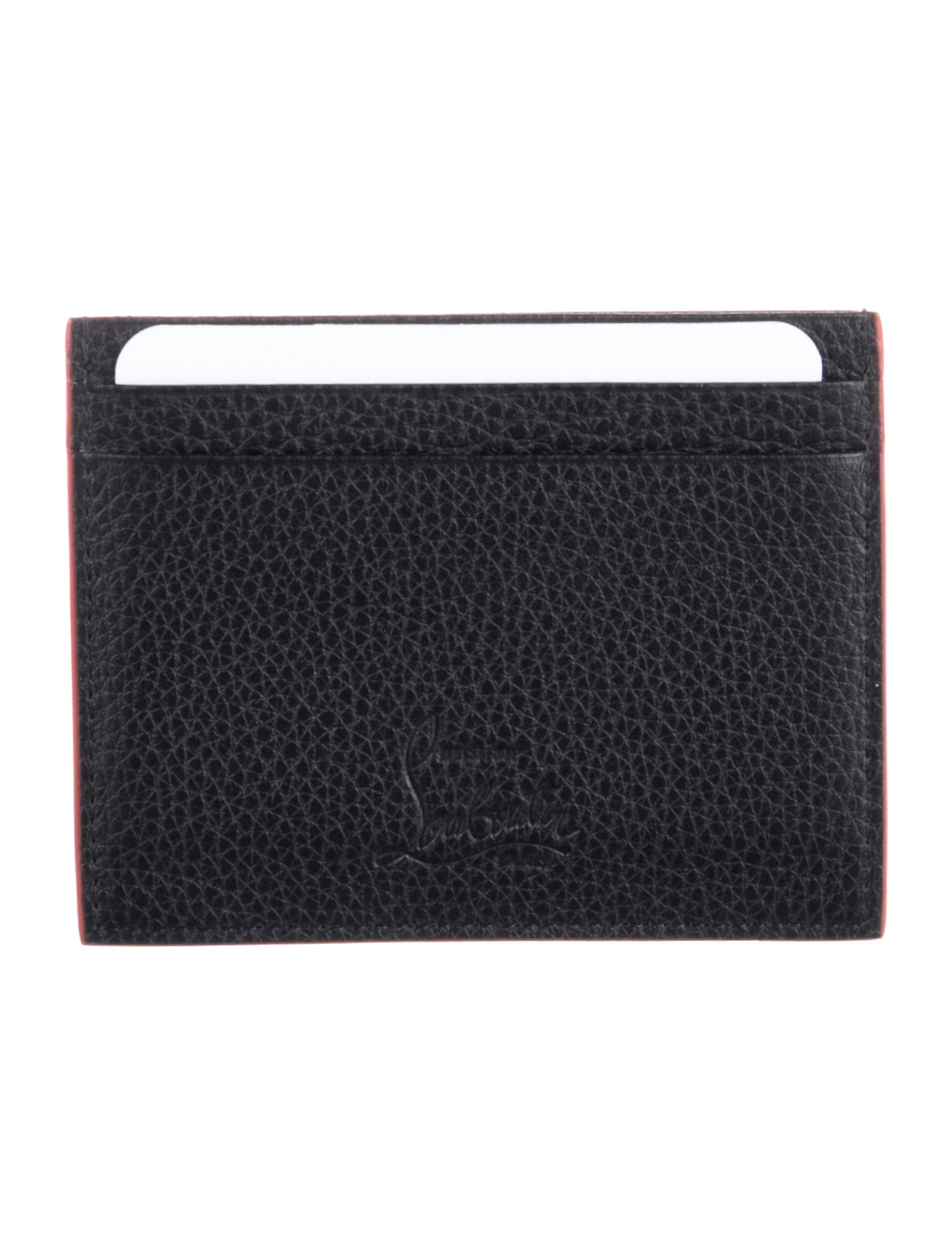 Christian Louboutin Spike Accents Leather Card Holder